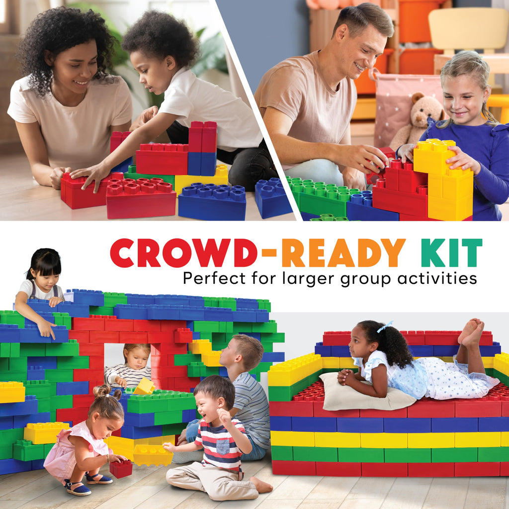 BiggoBlocks Large Building Blocks for Kids Ages 3-8 – 288 Piece Mega Set – Indoor & Outdoor STEM Toy for Boys & Girls