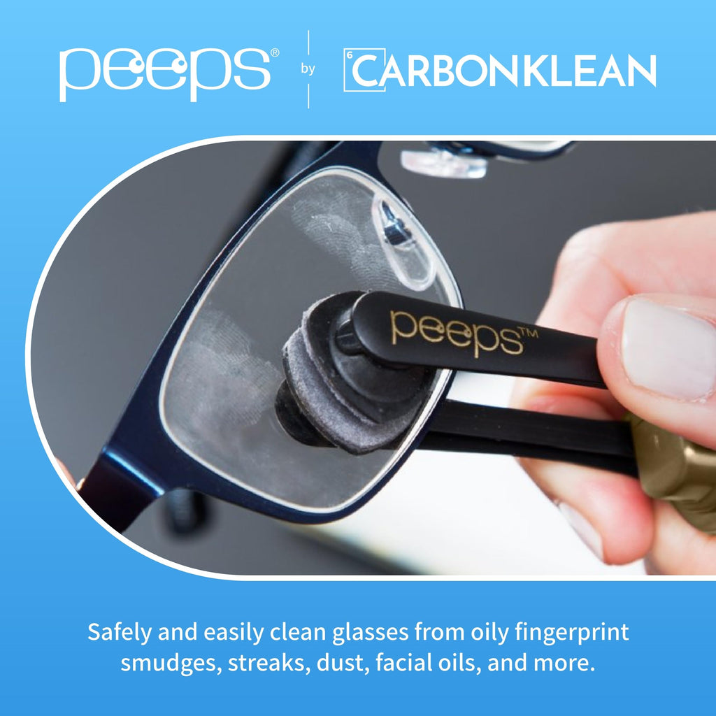 Peeps Eyeglass Lens Cleaner - Efficient and Durable Carbon Microfiber Technology - Exclusively Used by NASA - 500 Uses (Electroplated Gold)