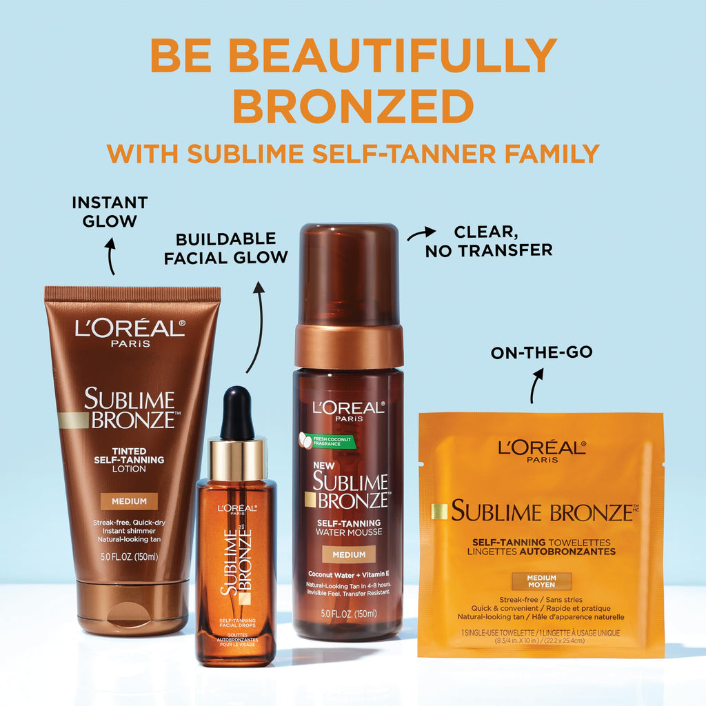 L'Oréal Paris Sublime Bronze Luminous Bronzer Self-Tanning Lotion, 6.7 oz.