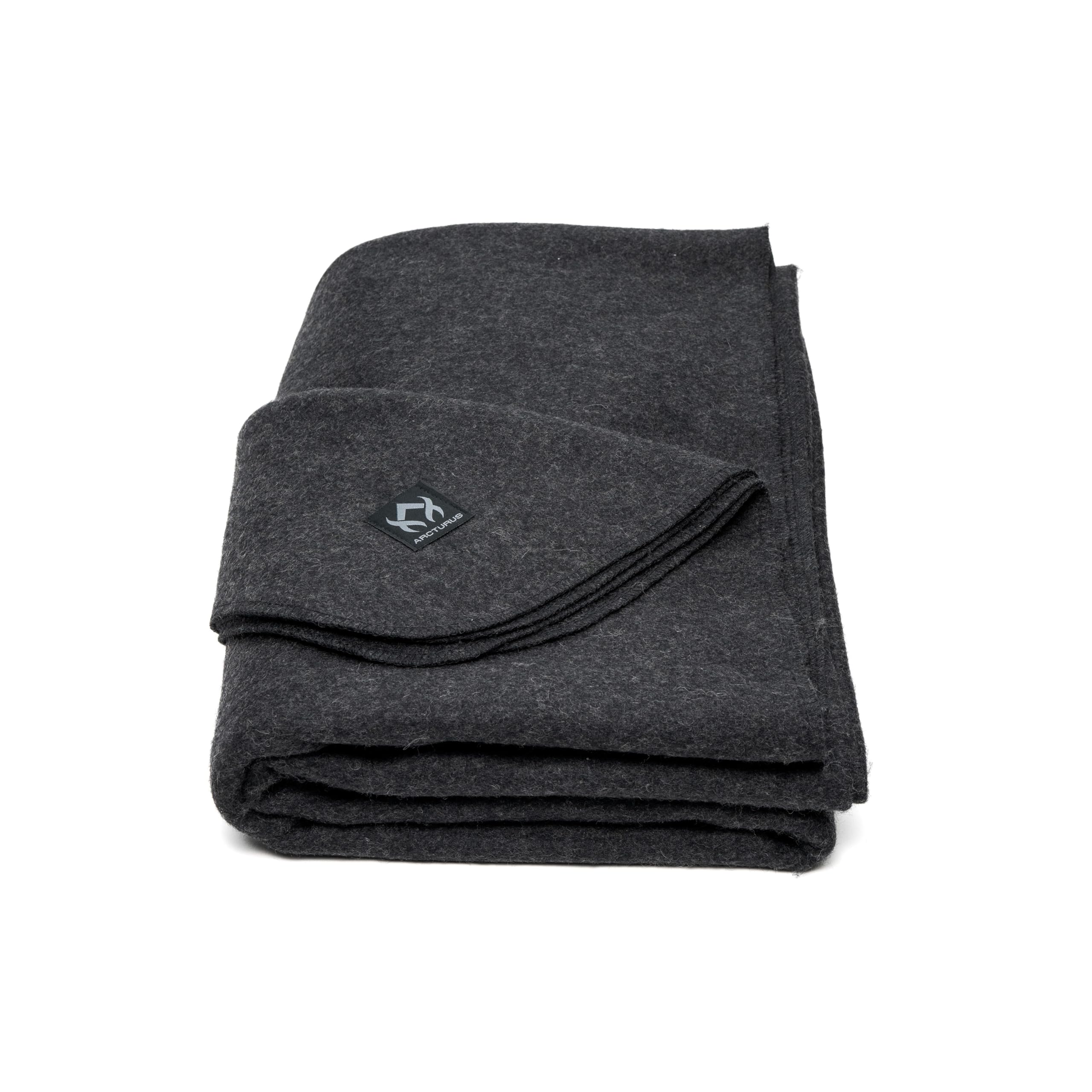 Arcturus Military Wool Blanket - Warm, Thick, Washable - Great for Outdoors, Camping, Stadium Blanket, Picnics, Travel - Car & Bushcraft Survival Kits