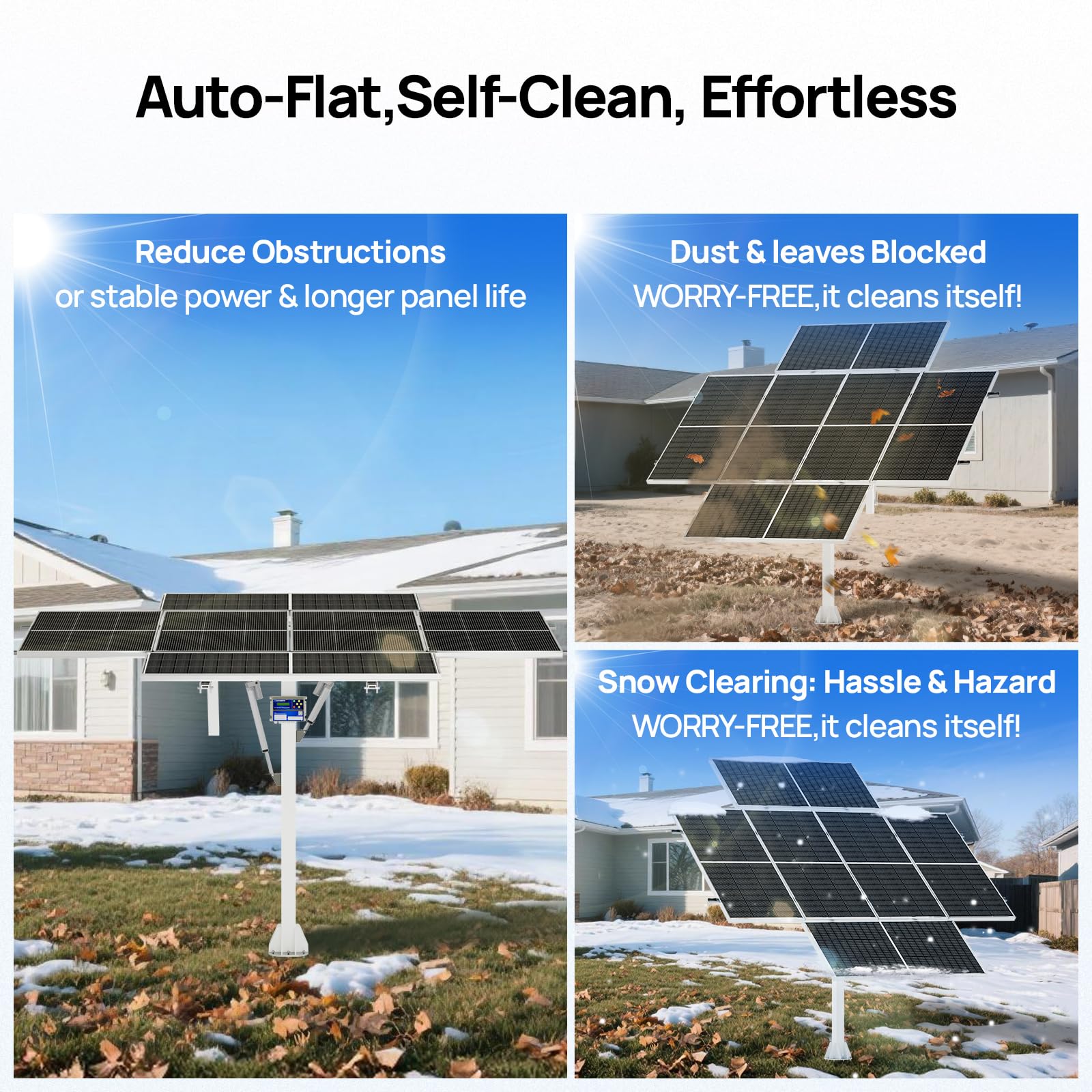 ECO-WORTHY 1200W Solar Tracker System: 6pcs 195W Monocrystalline Solar Panels, Dual-Axis Solar Tracking Kit with Tracker Controller for Shed Farm Yard Hut Field and Any Off-Grid