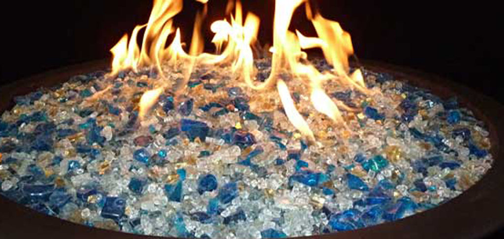 Hiland RGLASS-2-AMB Fire Glass, 20 lb, Amber