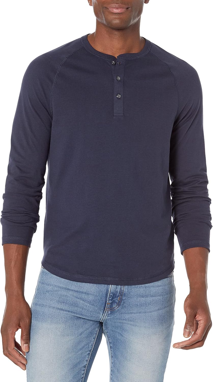 Amazon Essentials Men's Long-Sleeve Henley Shirt