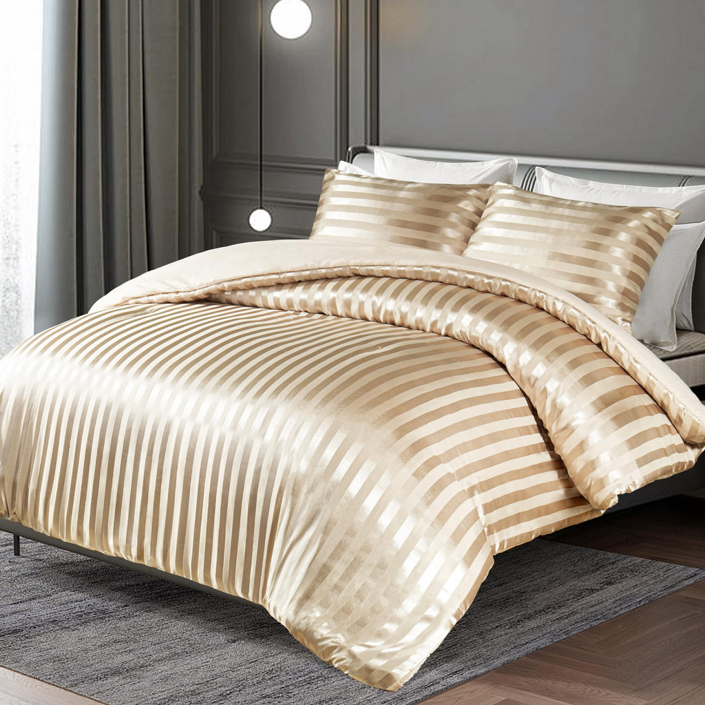 Whale Flotilla 2-Piece Reversible Silky Soft Twin Size Comforter Bedding Set, Luxurious Satin Comforters with Satin Pillowcase, Lightweight Duvet for All Seasons, Black