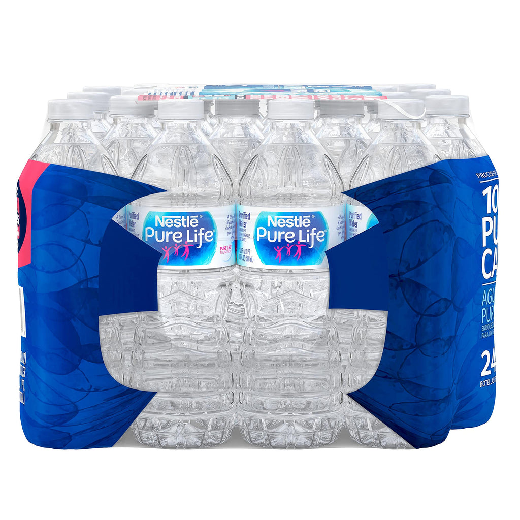 Pure Life, Purified Water, 16.9 Fl Oz, Plastic Bottled Water, 24 Pack