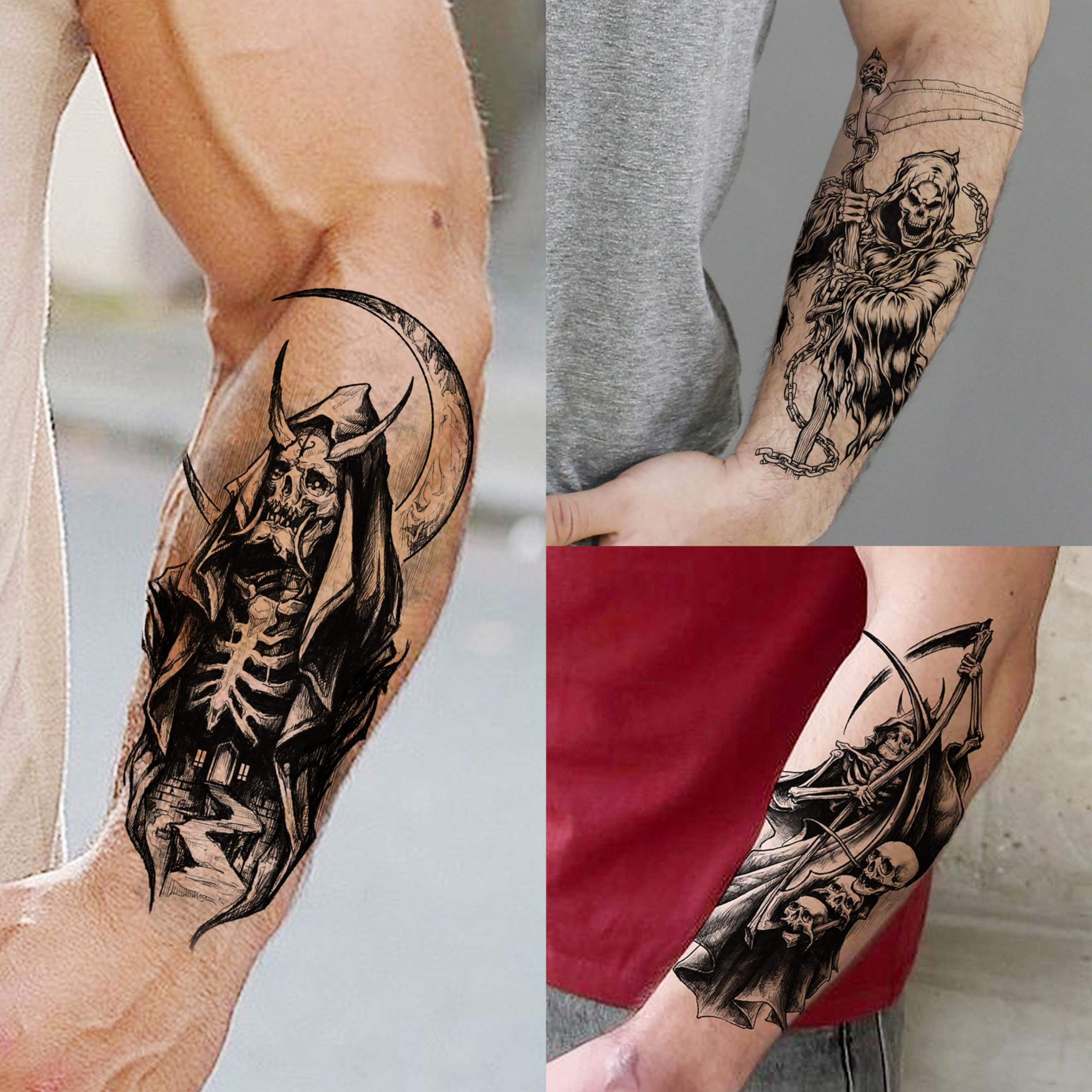 EGMBGM 52 Sheets Tiny Small Temporary Tattoos For Kids Boys Girls, Tribal Animals Butterfly Anchor Compass Tattoo Stickers For Men Women, 3D Cute Flower Fake Face Tatoo Kits Sets For Neck Arm Hands