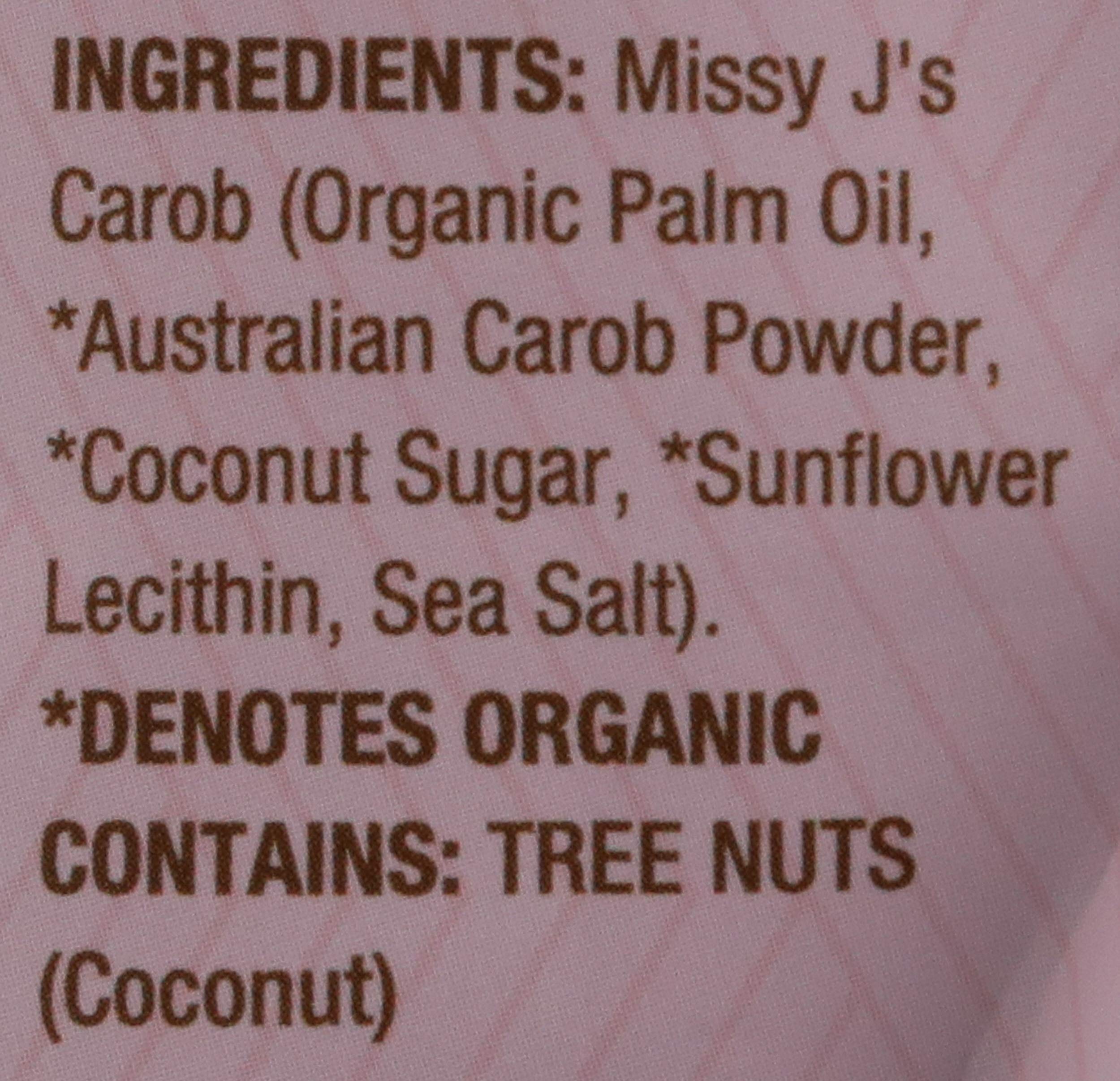 Missy J's Organic Carob Chips 8 Ounce 1 Pack | Carob Made w/Coconut Sugar, Vegan and Gluten-Free | Healthy Caffeine Free Substitute for Chocolate, Perfect for Snacks and Treats