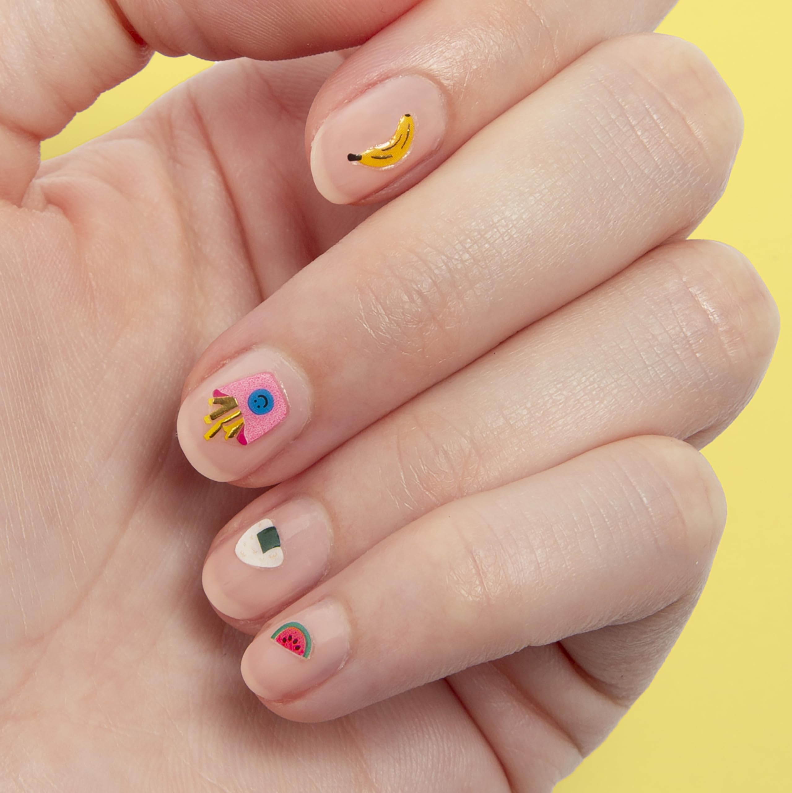Omy Friends & Animals Nail Stickers for Kids - 200 Stickers, Waterproof, Durable, Fun, Creative Designs | Strong Enough to Last Through Hand Washing - Easy to Apply, Safe, Non-Toxic | Age 3 and Up
