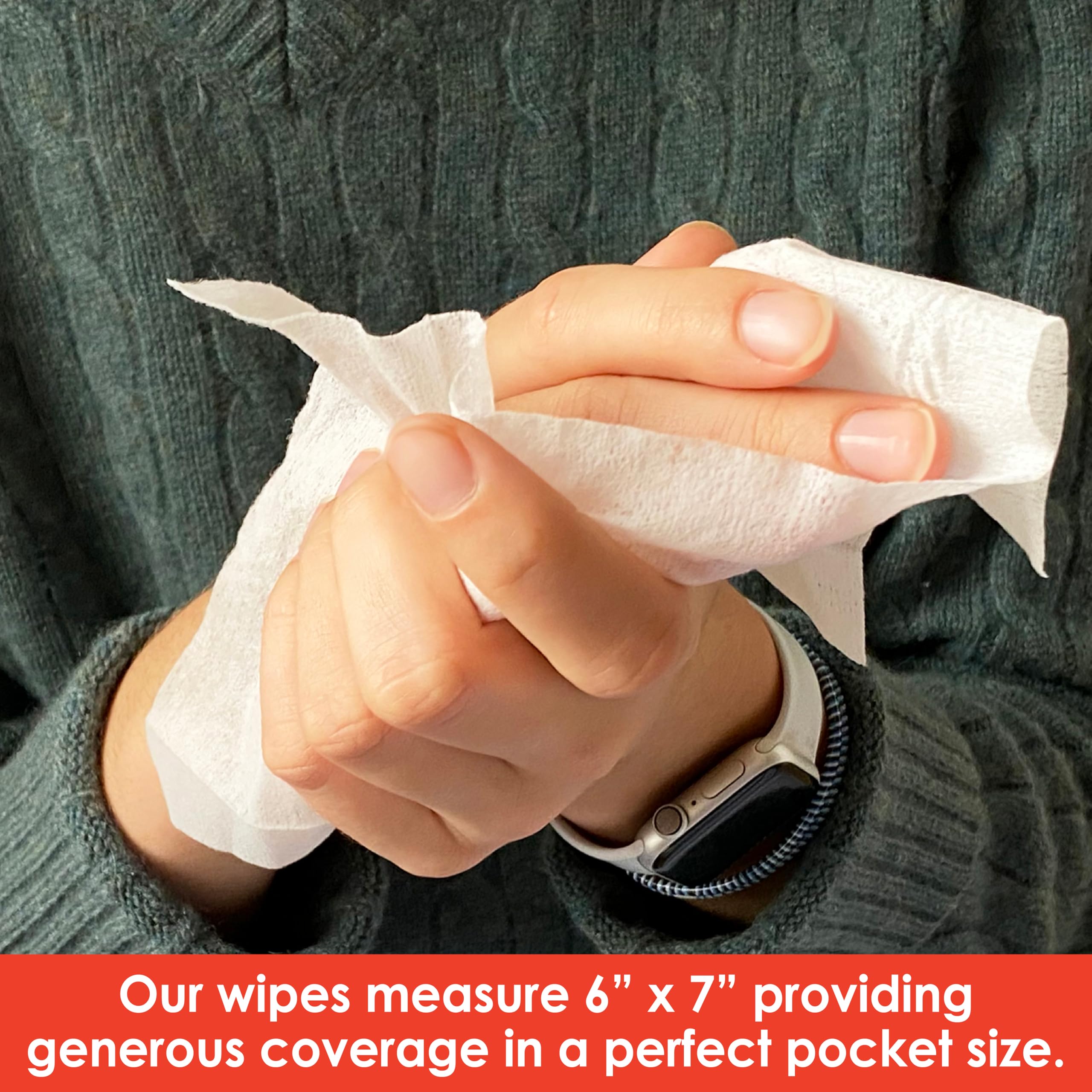 NEATwipes Hand Sanitizing Wipes | Travel Size | Disposable Wet Wipe & Biodegradable | Fresh Citrus Essential Oil | Soothing Aloe Vera | 24 Individually Wrapped Wipes