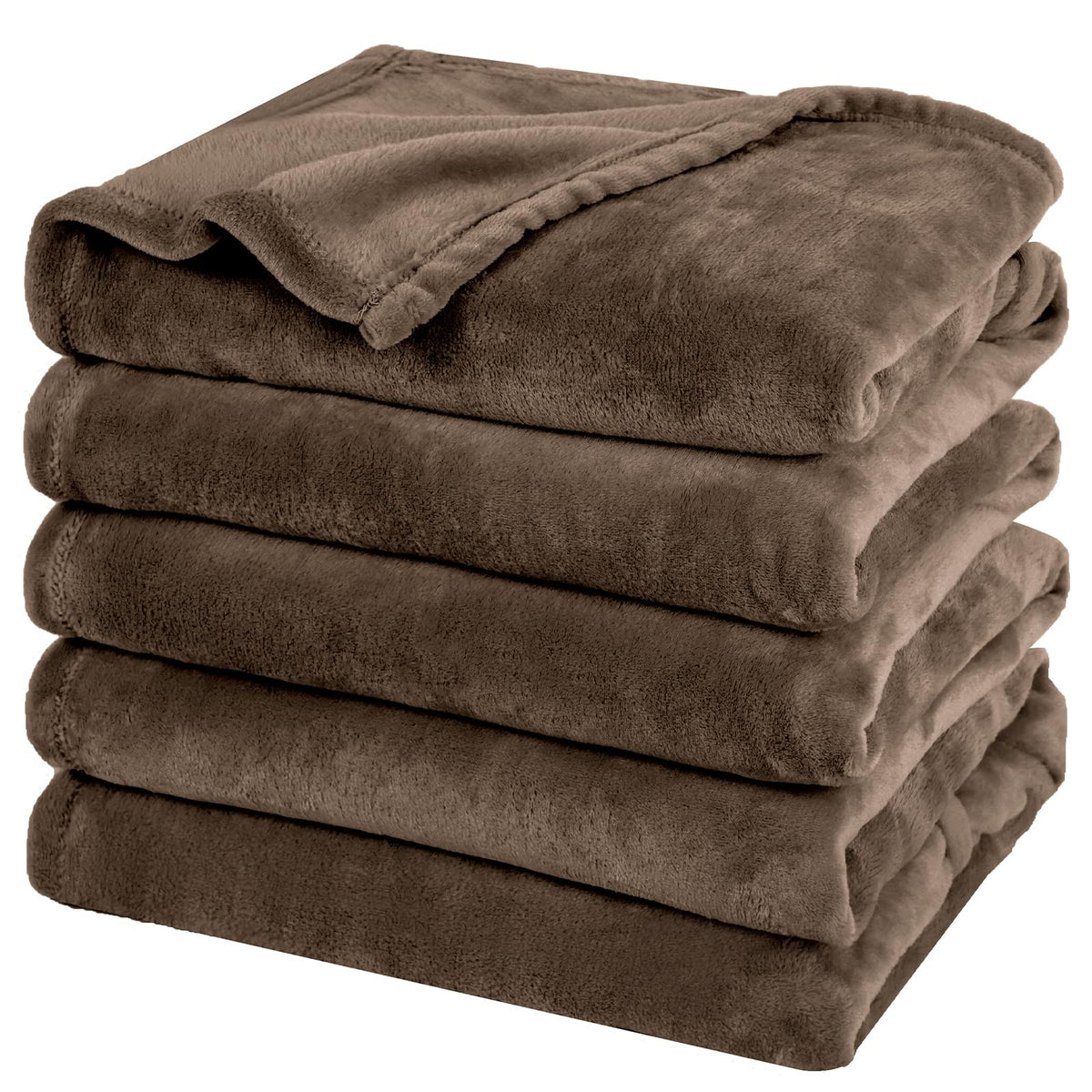 PHF Oversized King Big Fleece Blanket 120"x120", No Shed No Pilling Extra Large Soft Blanket, Giant 10'x 10' Lightweight for Bed, Sofa Travel and Camping, Suitable for All Season, Beige