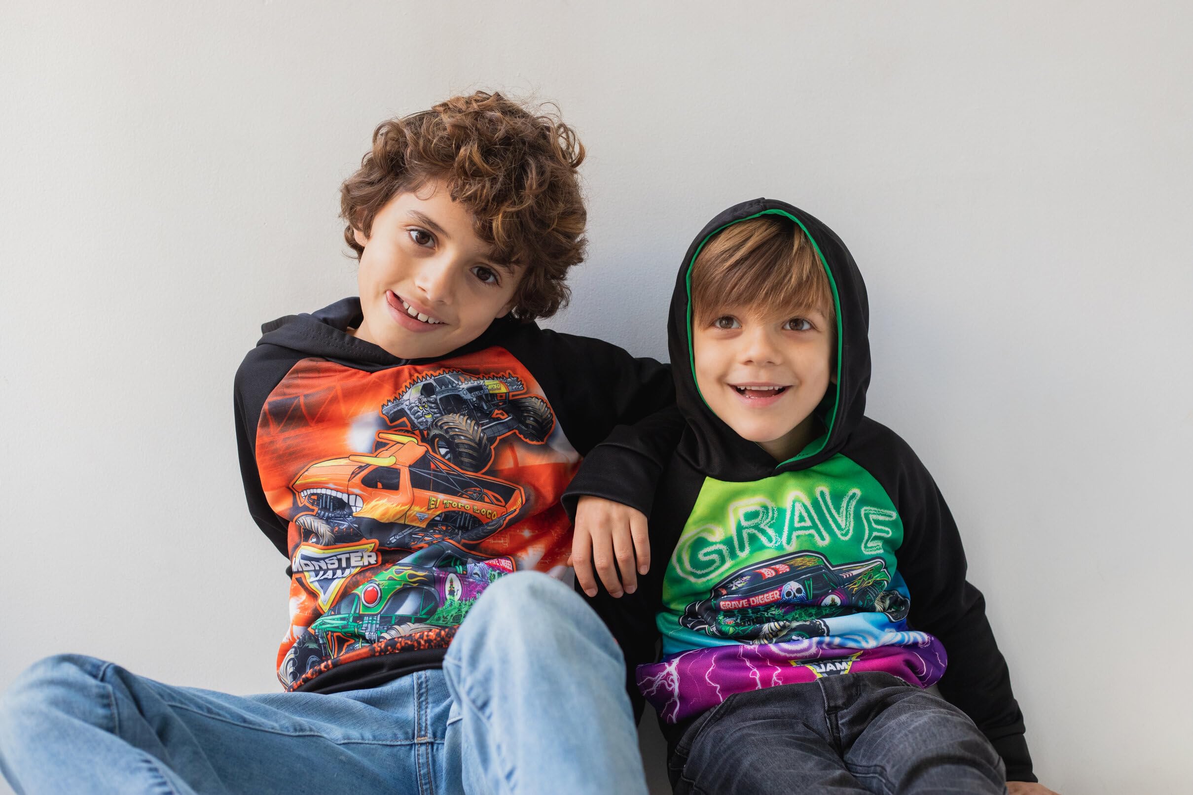 Monster Jam Boys' Fleece Pullover Hoodie Toddler to Big Kid