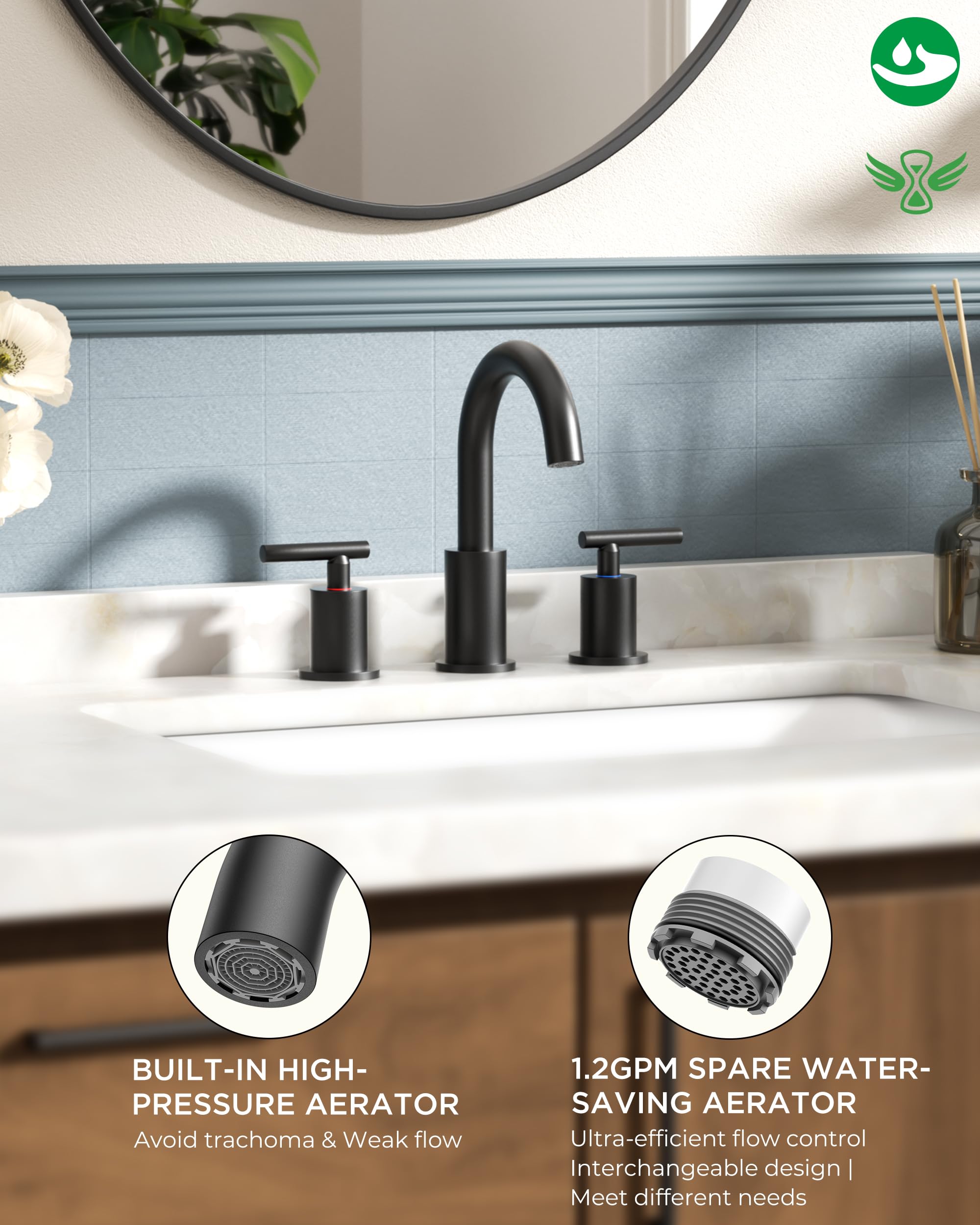 FORIOUS 4" Brushed Gold Bathroom Faucet Centerset 4 Inch, 2 Handle 2 Hole Gold Faucets for Bathroom Vanity wtih Metal Pop Up Dain, CUPC Supply Hose, High Arc Swivel Spout