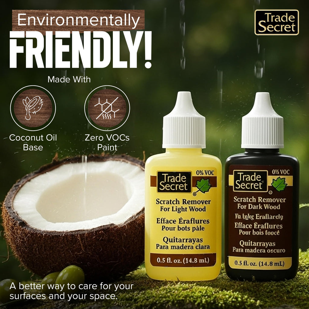 Trade Secret Scratch Concealer for Dark Wood Furniture & Floors – Dark Brown Shade Stain Covers Nicks, Scuffs, Dog & Cat Scratches, Minor Defects – Real Wood Only