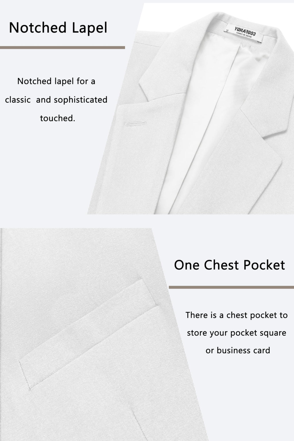 COOFANDY Men's Casual Blazer One Button Sport Coat Slim Fit Lightweight Suit Blazer Jacket