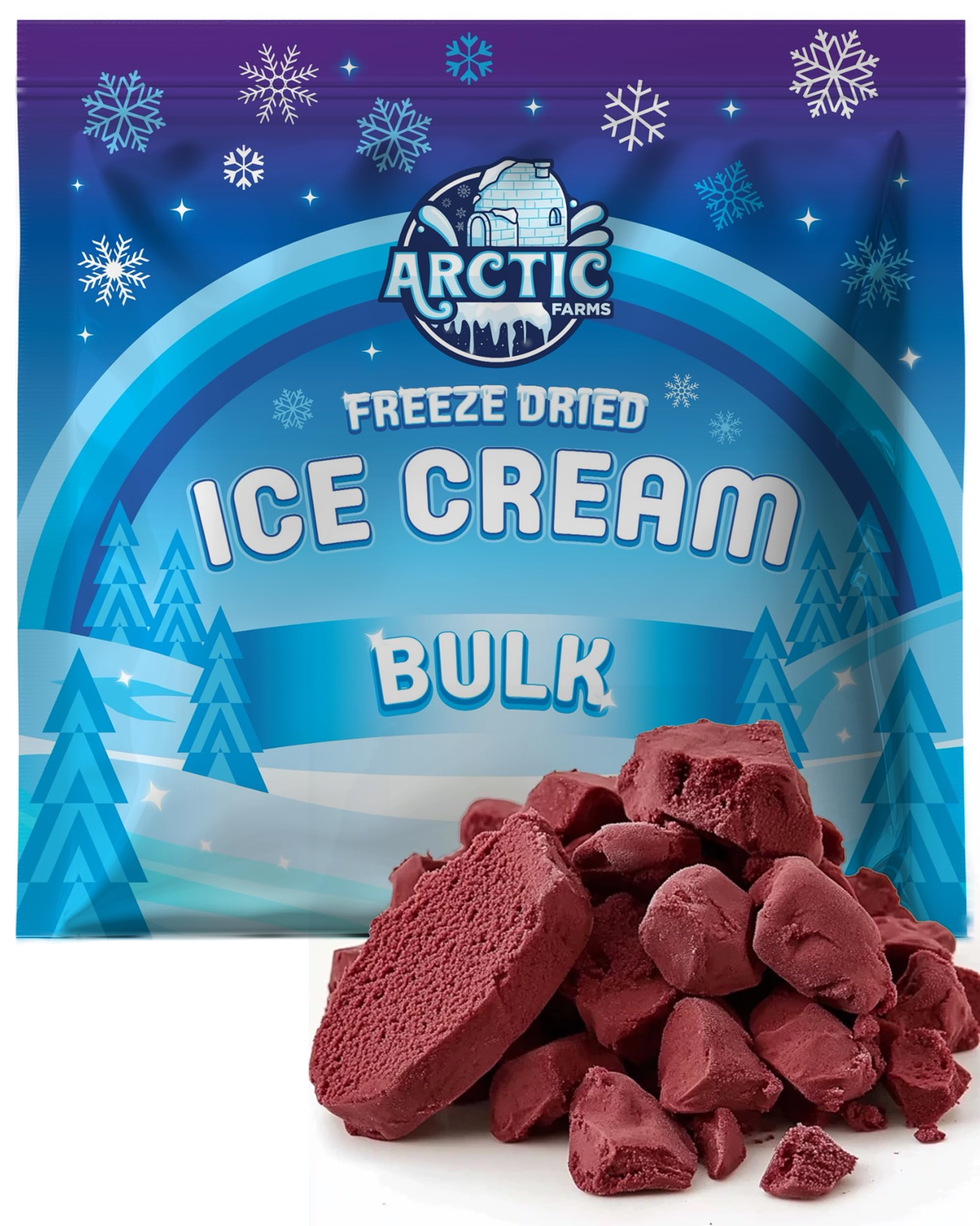 Arctic Farms Freeze Dried Ice Cream Bits Bagged and Boxed - Does Not Melt (1lb, S'mores)