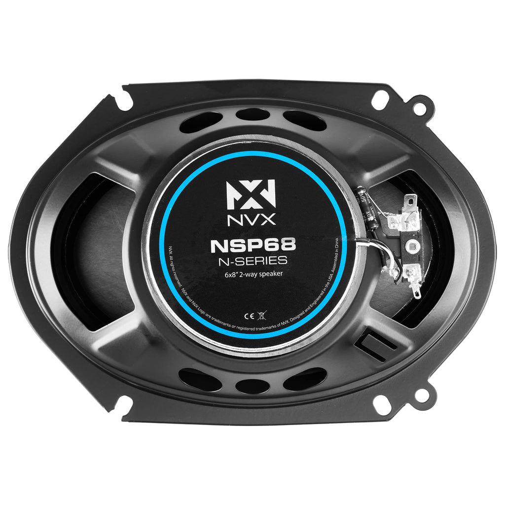 NVX NSP35 3.5" Car Speakers, 200W Max, 70W RMS, 2-Way Coaxial w/Silk Dome Tweeters & Built-in X-Overs, Easy to Install in Cars/Trucks/Doors (Pair)