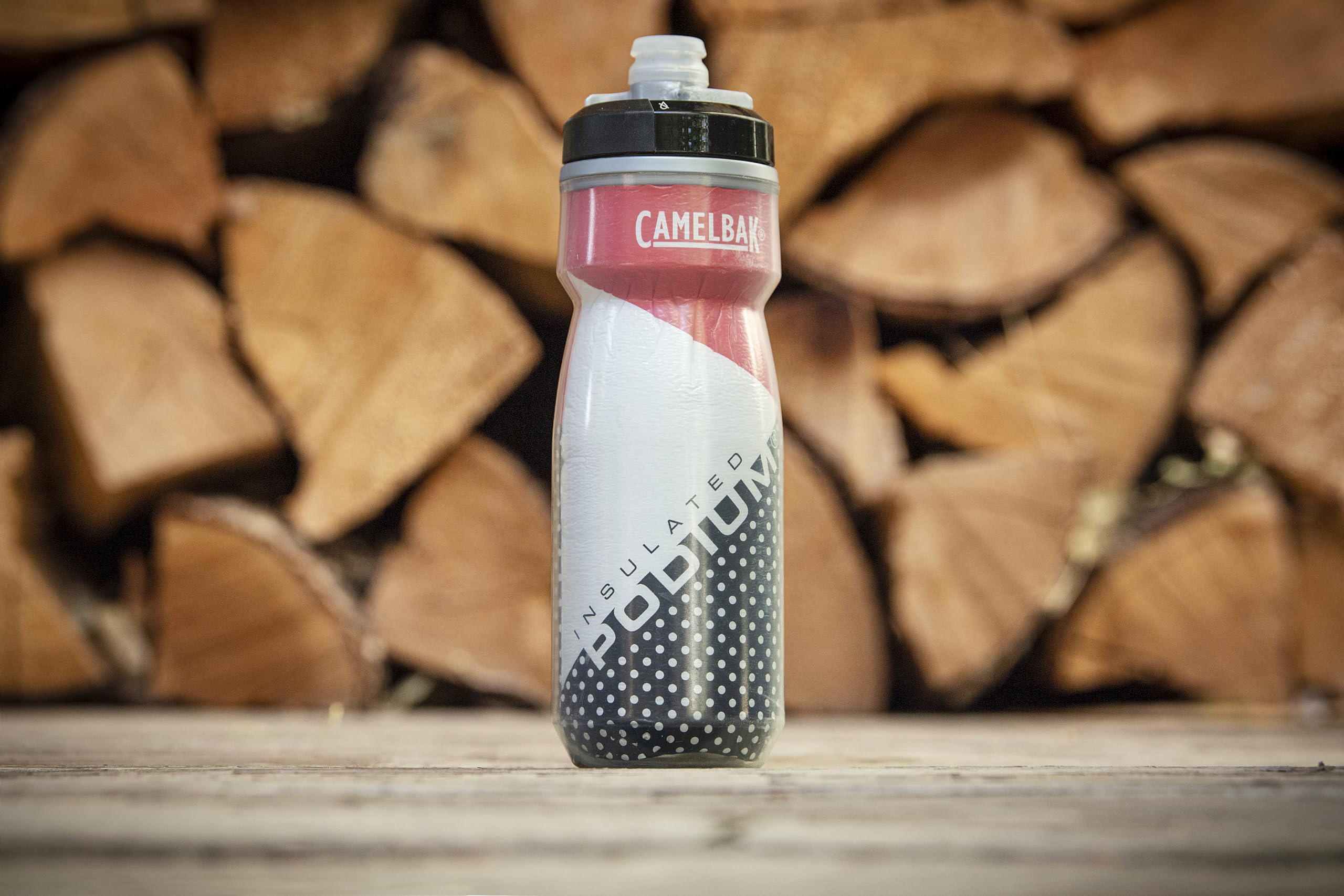 CamelBak Podium Chill Insulated Bike Squeeze Water Bottle, Cold Retention for Cycling, 24oz, Reflective Ghost