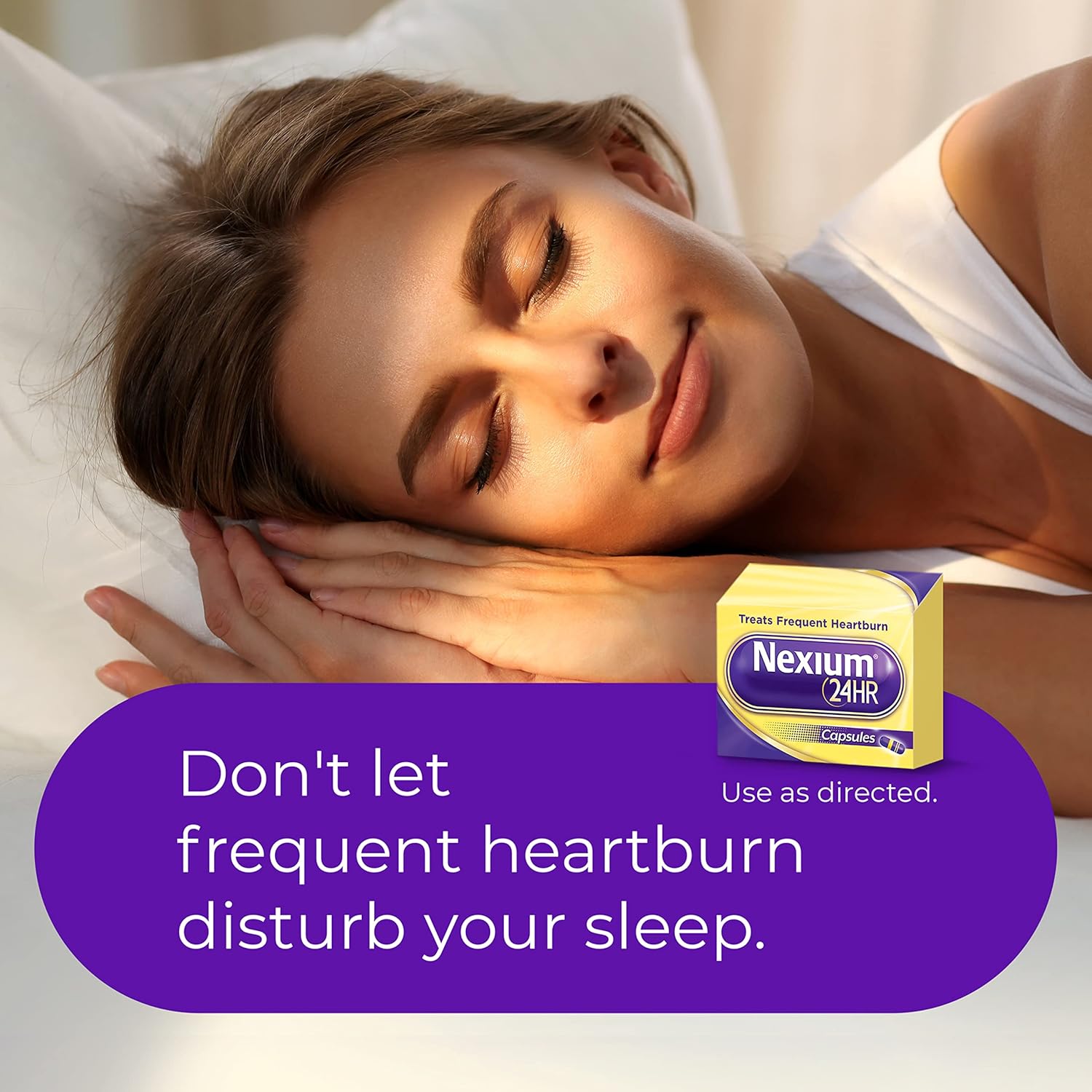 Nexium 24HR Acid Reducer Heartburn Relief Capsules for All-Day and All-Night Protection from Frequent Heartburn, Heartburn Medicine with Esomeprazole Magnesium - 28 Count