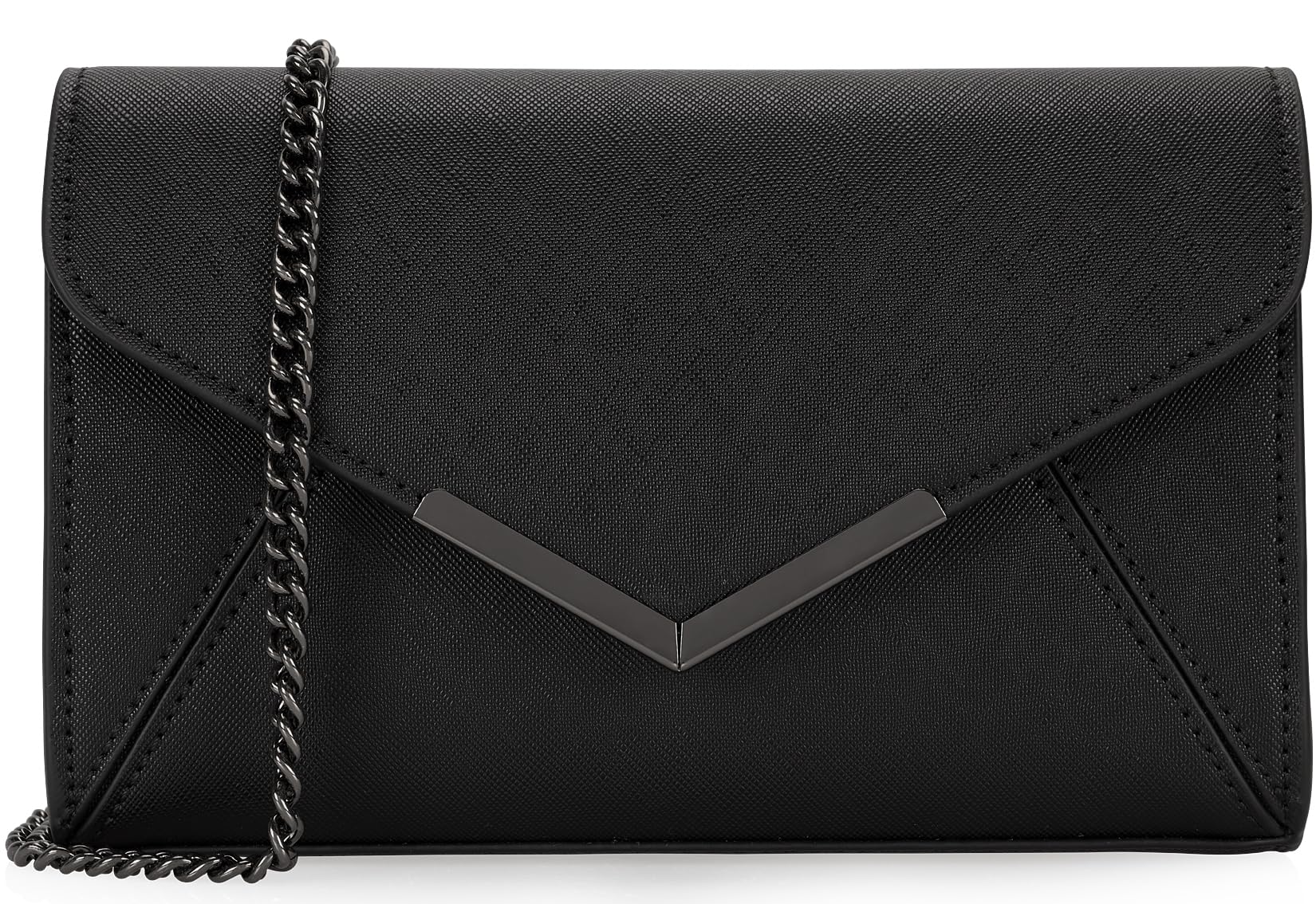 DEXMAY Women Envelope Clutch Faux Saffiano Leather Evening Handbag Foldover Clutch Bag Formal Dressy Purse
