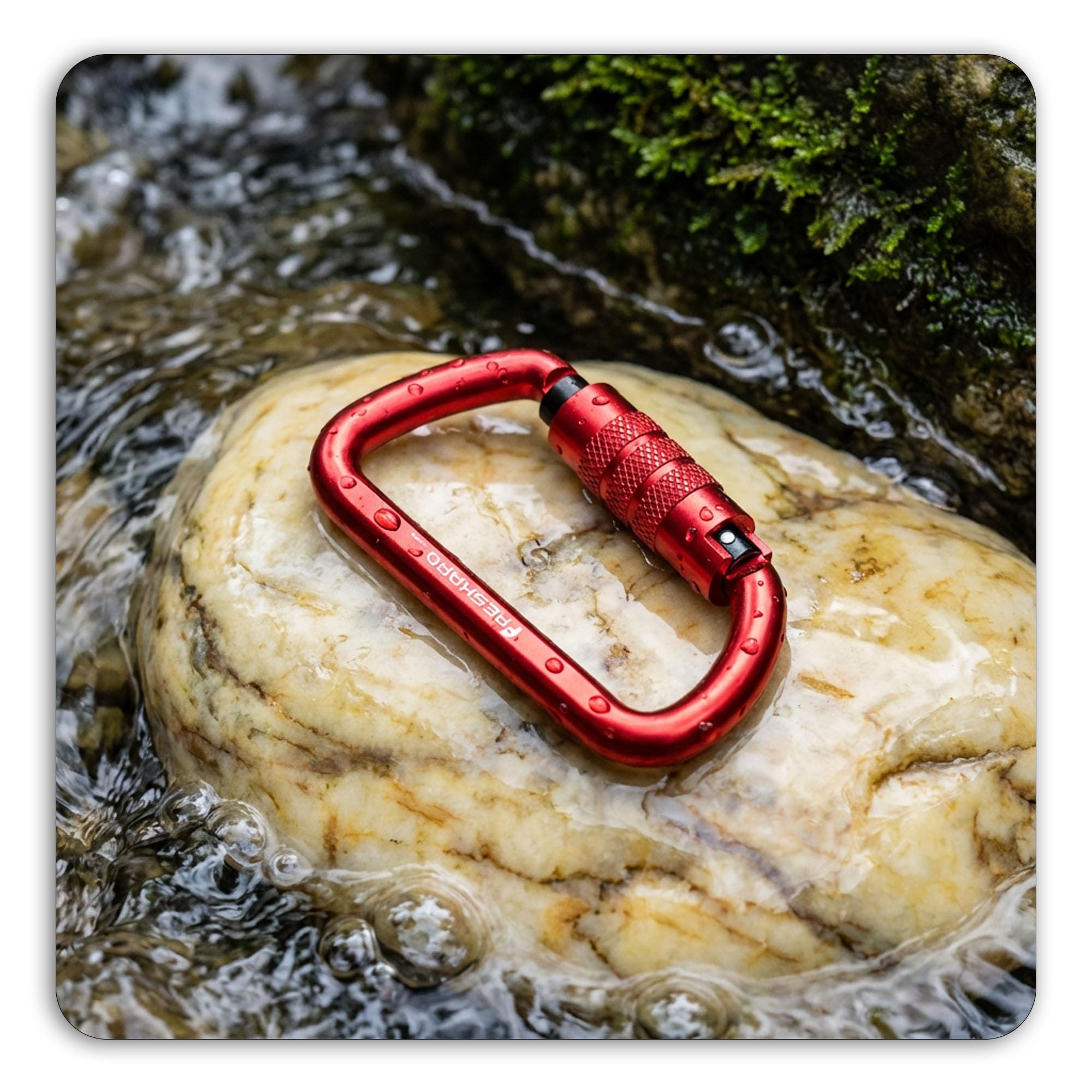 FresKaro 3inch 12kN-2698lbs Auto Locking Carabiner Clips, Solid D Shape, Heavy Duty 7075 Aluminum, Lightweight 1.09oz, Rust Proof, for Hammock, Hiking, Dog Leash, Keychain etc., Multi-Colors