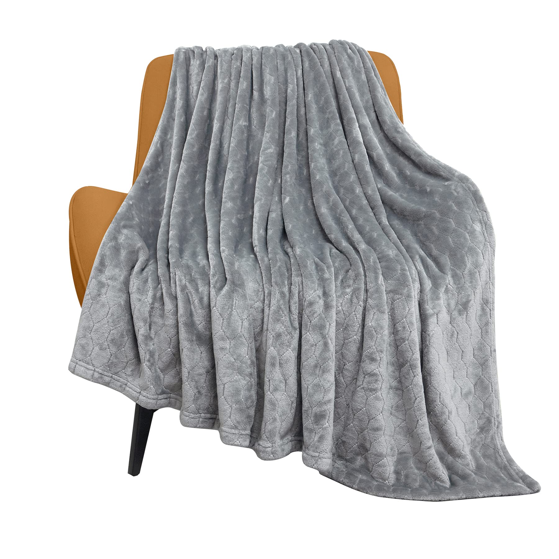TOONOW Fleece Blanket Fuzzy Plush Throw Blanket 50" x 60", Super Soft Fluffy Bed Blanket Geometric Pattern Comfy Microfiber Flannel Blankets for Couch, Bed, Sofa, Black