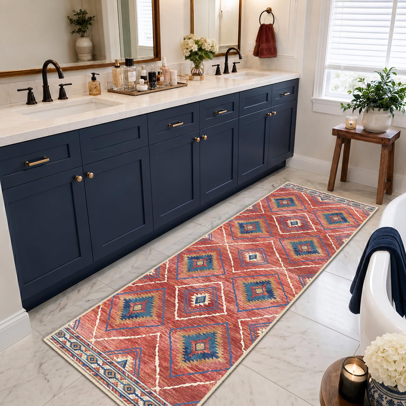 BESTSWEETIE Area Rug 2x3 Rug Machine Washable Non-Slip Low Pile Print Pattern Western Rug for Living Room Bedroom Entryway Tribal Series-Abstract/Cowhide