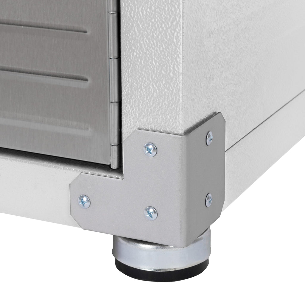 Seville Classics UltraHD Solid Steel Lockable Metal Storage Cabinet Locker Organizer, w/Adjustable Shelves for Garage, Warehouse, Office, Classroom, Granite, 30" W x 18" D x 72" H