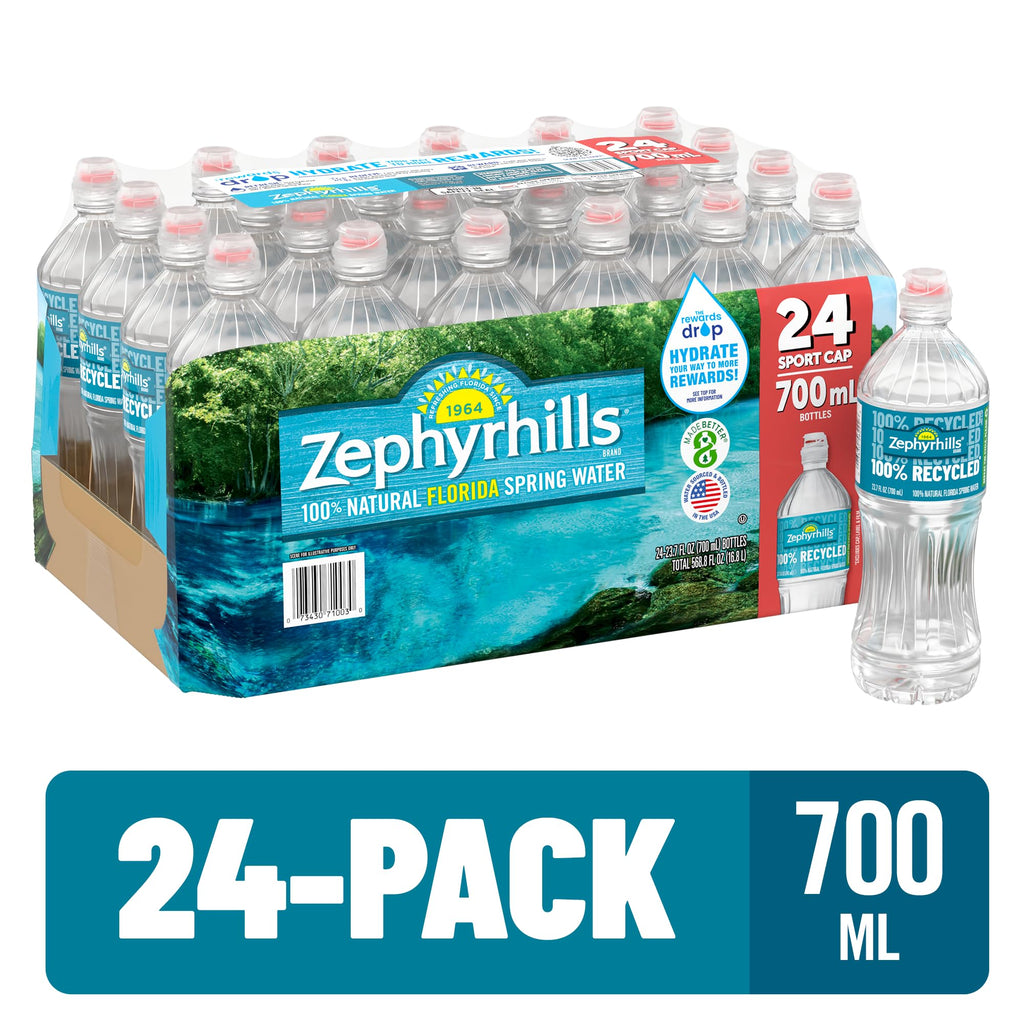 Zephyrhills Spring Water, 8 oz Mini Bottles, 48 Pack (3 Cases)