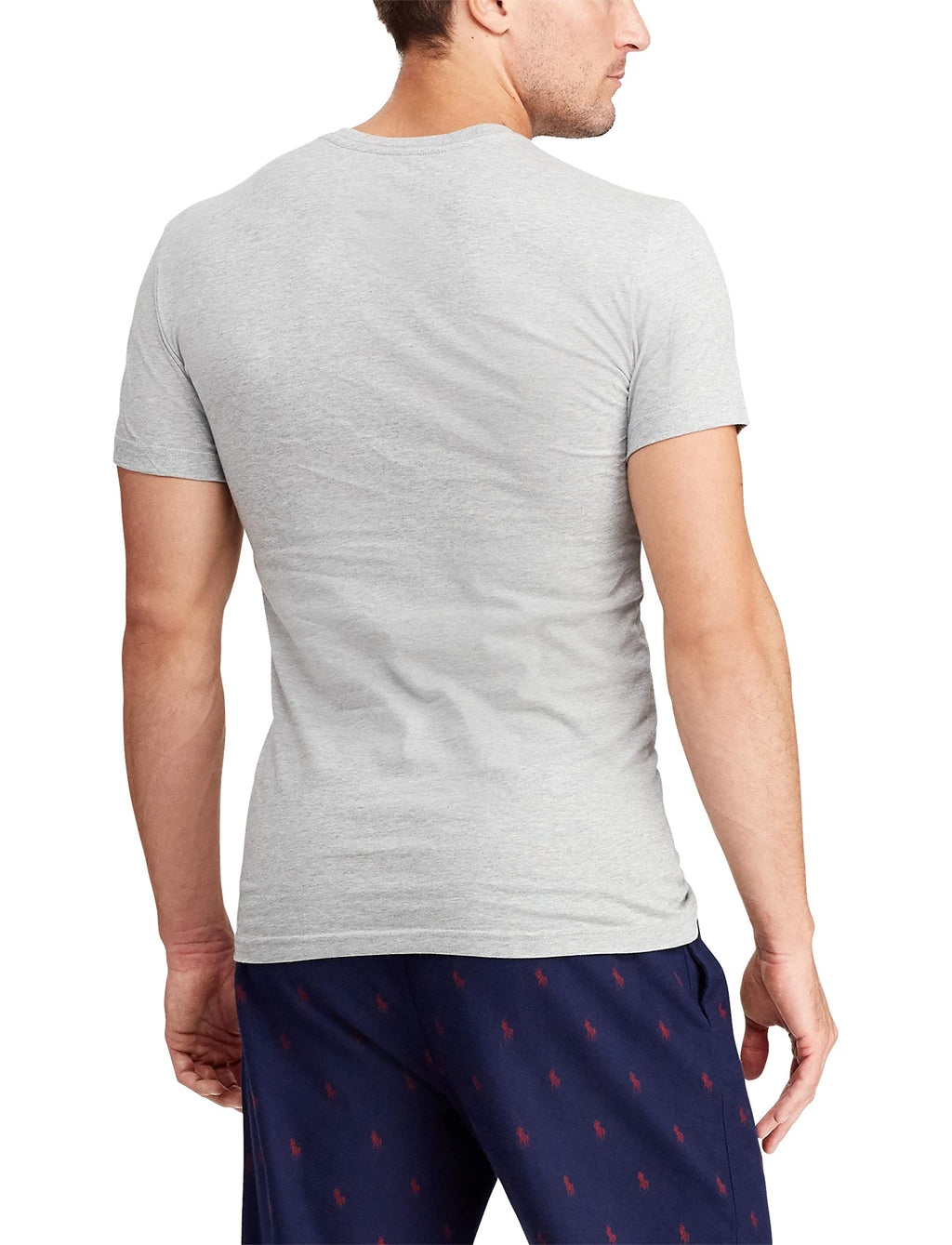 Polo Ralph Lauren Men's T-Shirt Pack, 3-Pack, Cotton Men's Clothing V-Neck Undershirt, Slim Fit Tees, Moisture-Wicking