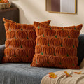 DFXSZ Fall Pillow Covers 16x16 Set of 2 Fall Decorations Autumn Beige Pumpkin Throw Pillow Cases Soft Plush Faux Fur Wool Couch Cushion Case for Chair Sofa Bedroom Living Room Home Decor PTK02B16