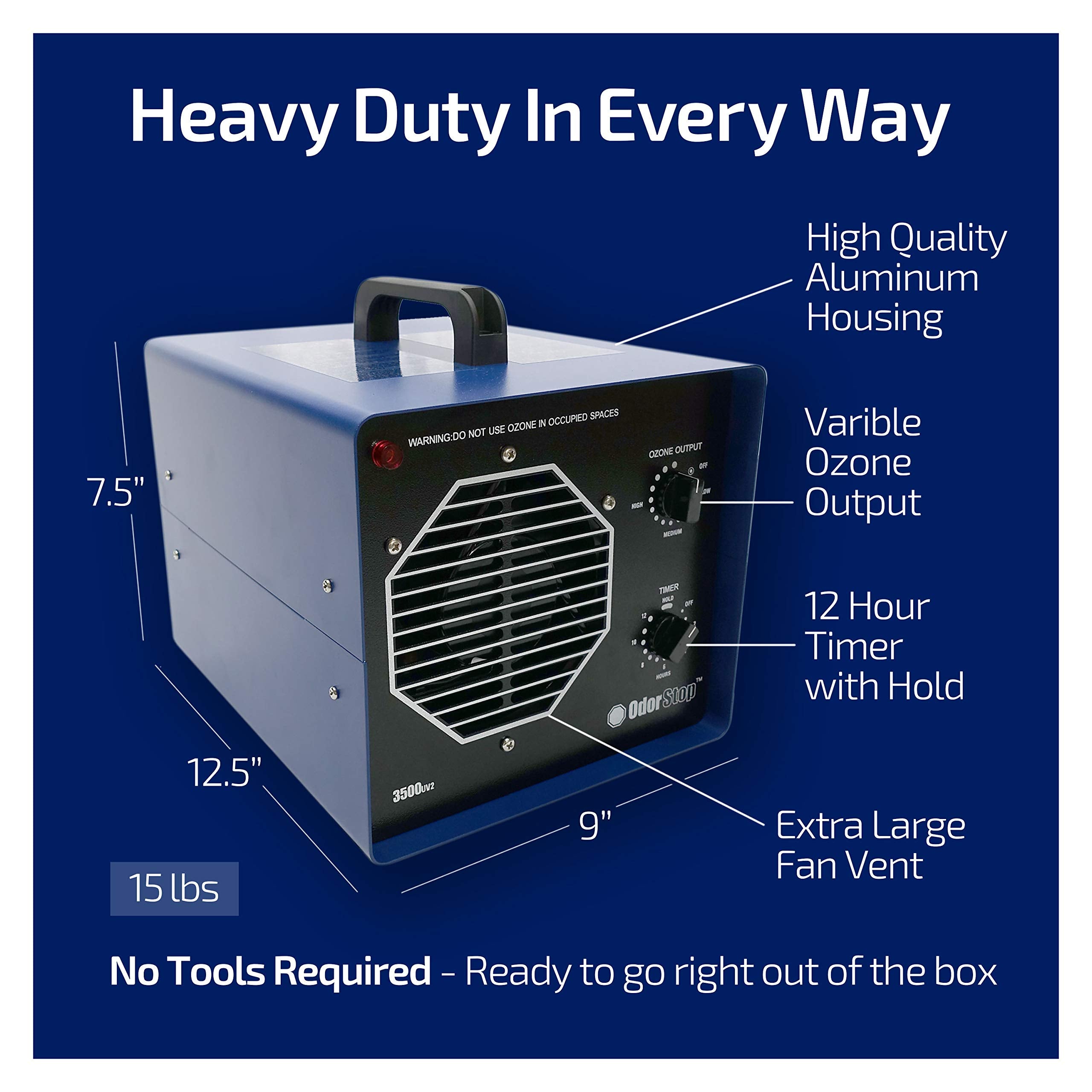 OdorStop Professional Grade Ozone Generators (900 Sq Ft)