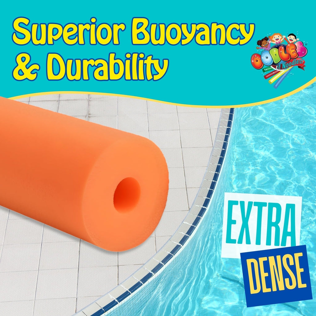 Oodles of Noodles Pool Noodles - Pack of 12 - Approx. 48 inch x 2.5 inch Multi-Purpose Tubes for, Pool, Exercise, Crafts, Padding, Insulation & More