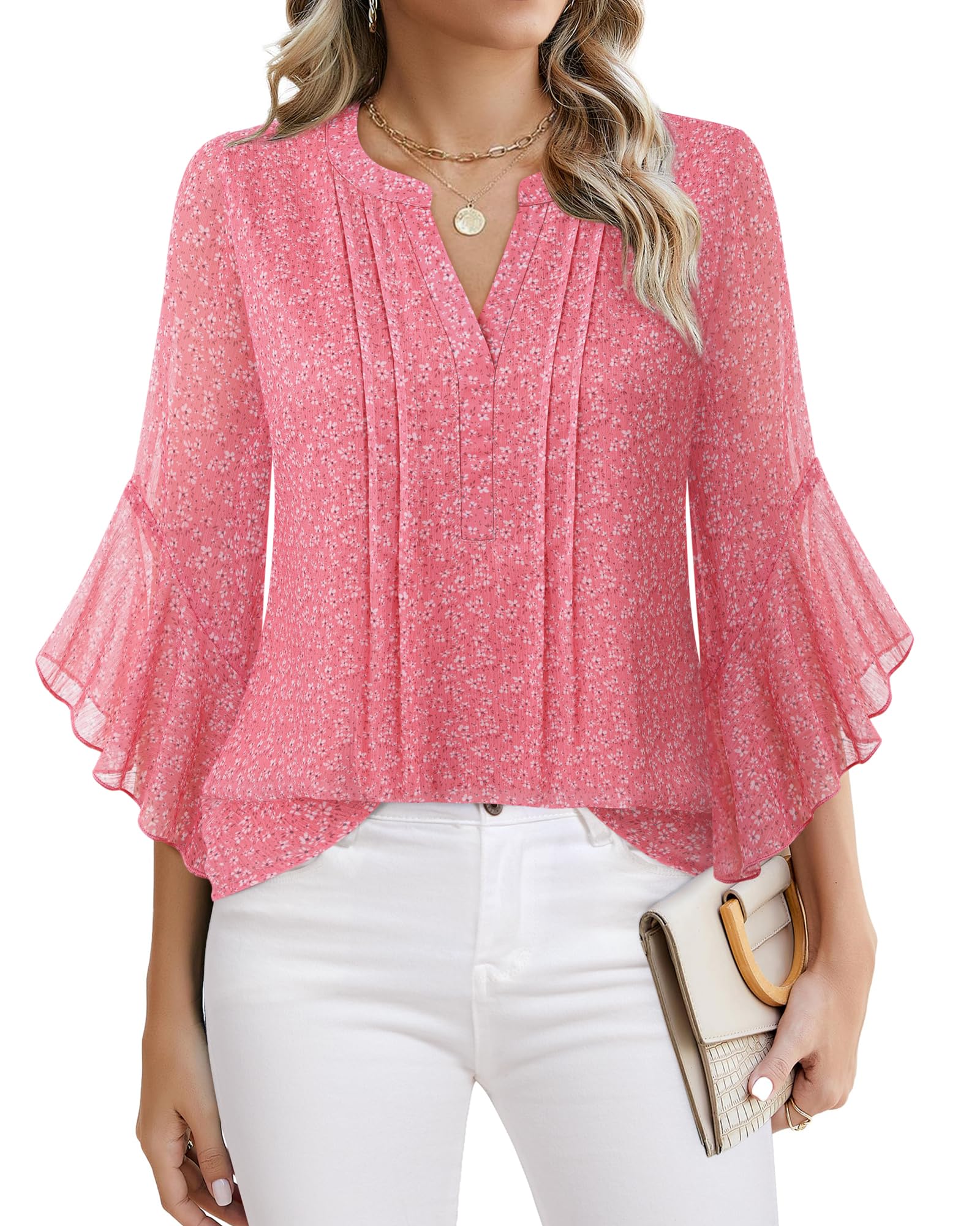 Timeson Women's 3/4 Sleeve Top | Dressy, Casual