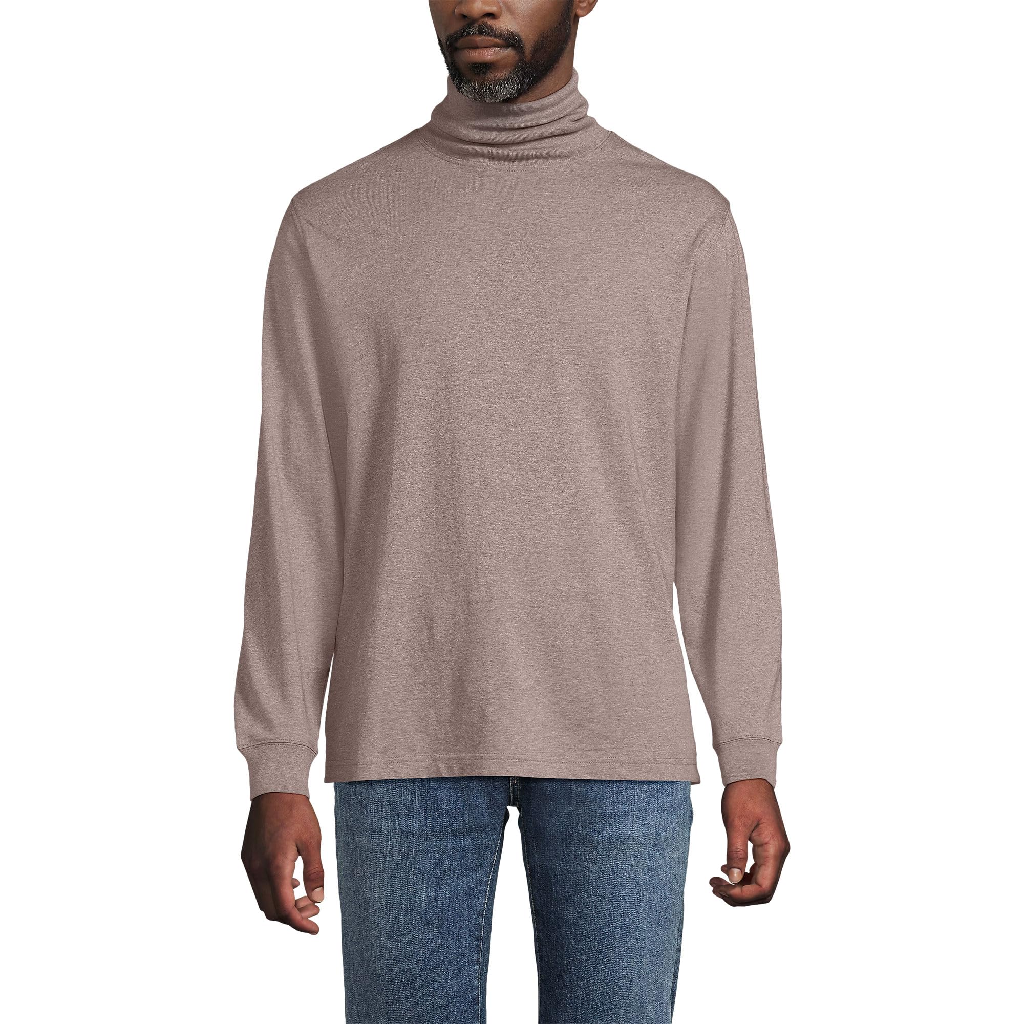Lands' End Men's Super-T Cotton-Blend Turtleneck Shirt
