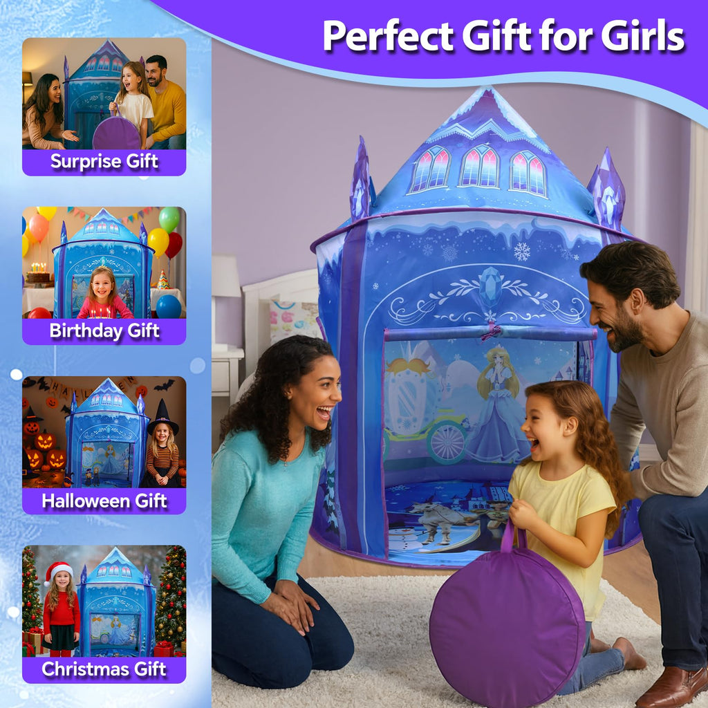 WillingHeart Play Tent for Kids Pretend Playhouse Indoor Outdoor Games Party Children Pop Up Foldable Tent Birthday Toy for Boys Girls Toddler Baby Playroom Gift, Wild Dinosaur Themed