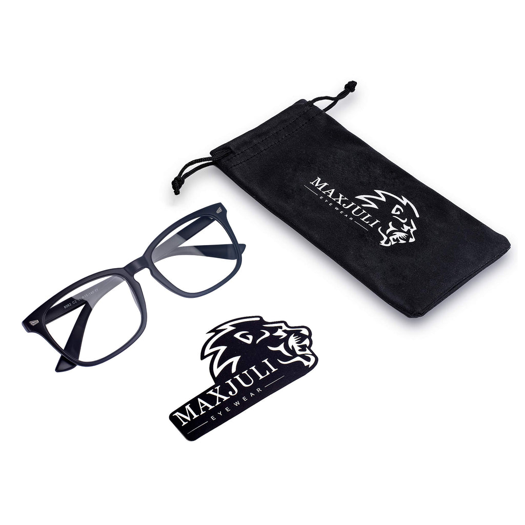 MAXJULI Blue Light Blocking Glasses,Computer Reading/Gaming/TV/Phones Glasses for Women Men(Transparent)