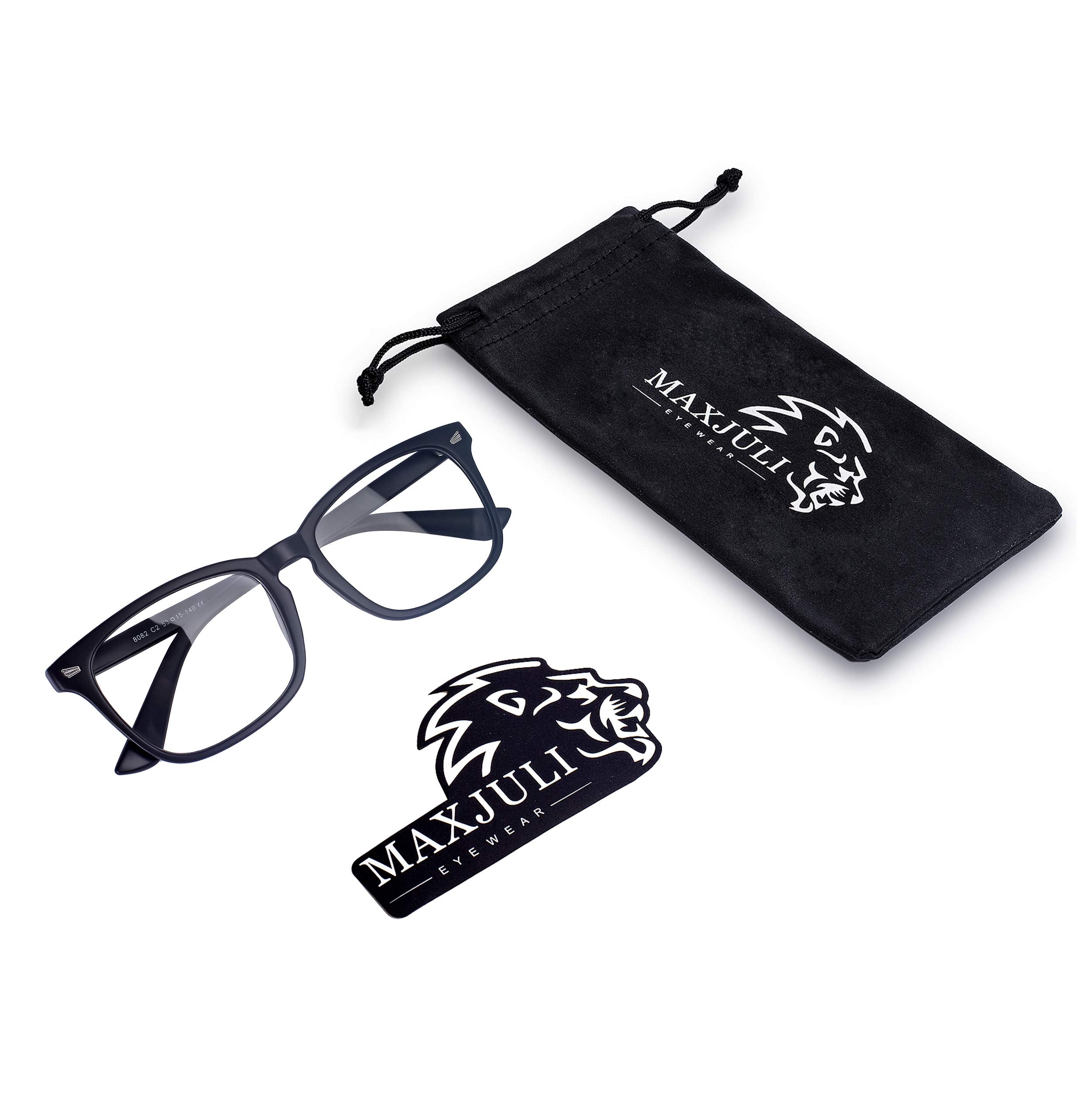 MAXJULI Blue Light Blocking Glasses,Computer Reading/Gaming/TV/Phones Glasses for Women Men(Transparent)