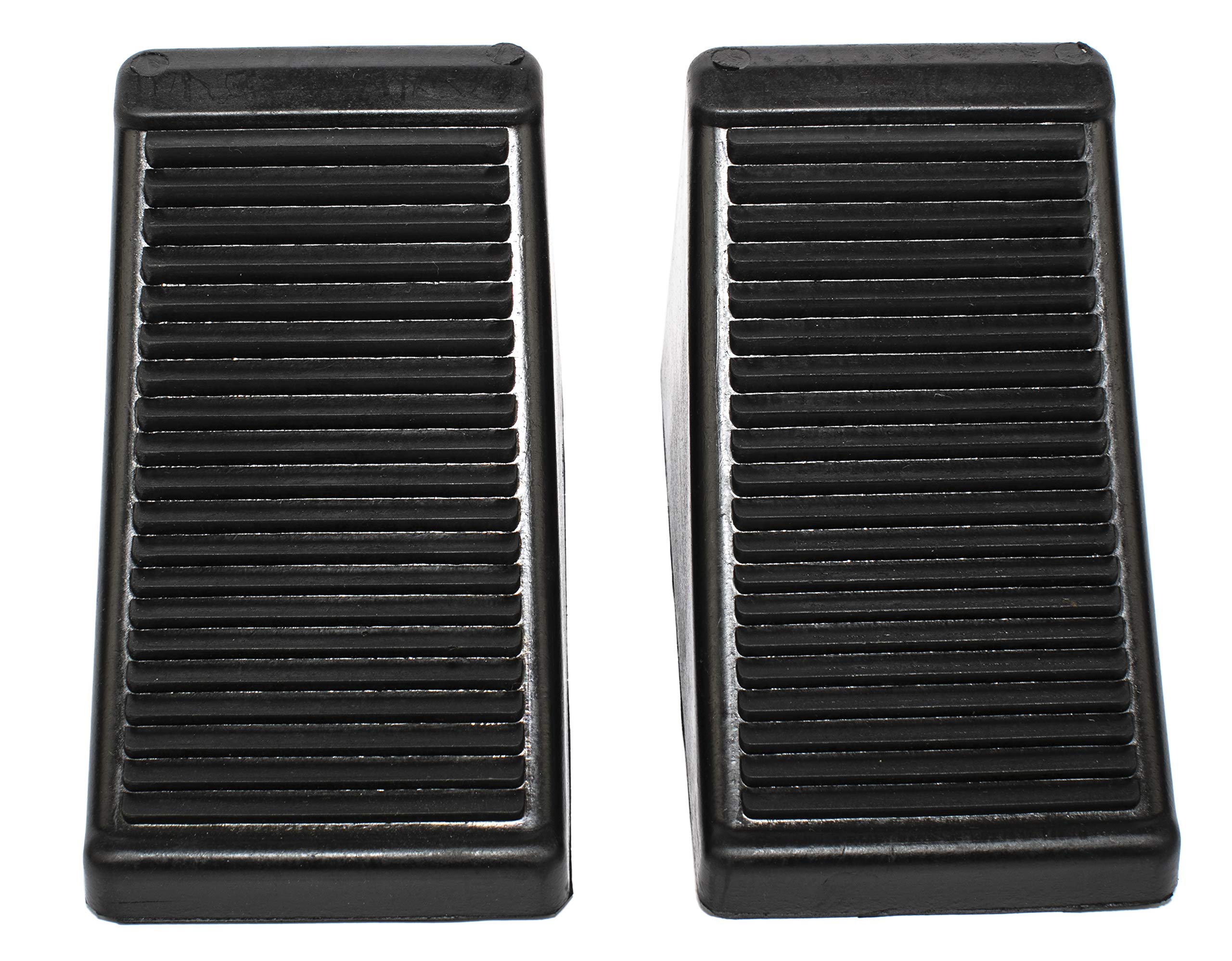 MaxxHaul 70073 Solid Rubber Heavy Duty Wheel Chock with Eyebolt (Pack of 2)