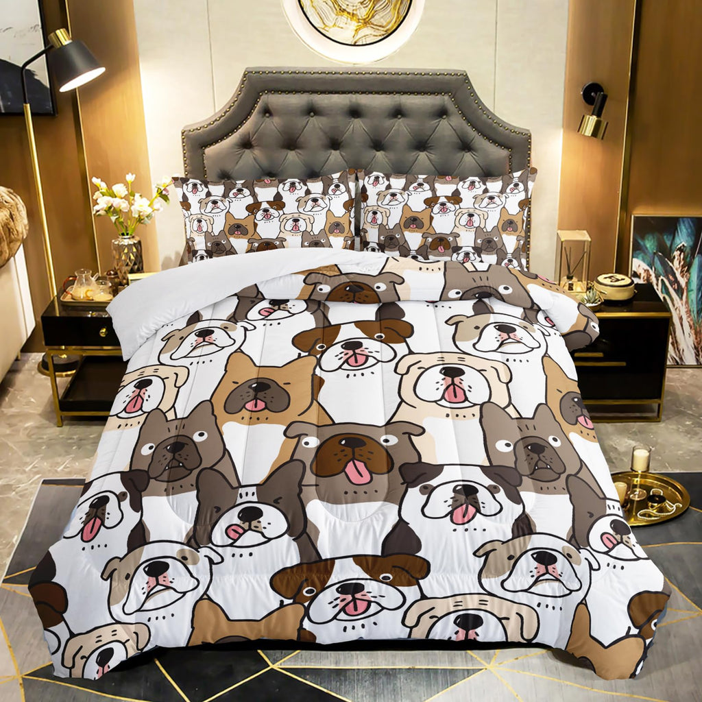 QOOMO Floral Cat Comforter Twin Size,Pink Cat Bedding Set for Kids Teens Girls,3Pcs Bedding Set Printed Comforter with 2 Pillowcases,Down Alternative,Soft and Lightweight(Pink，Twin Size)