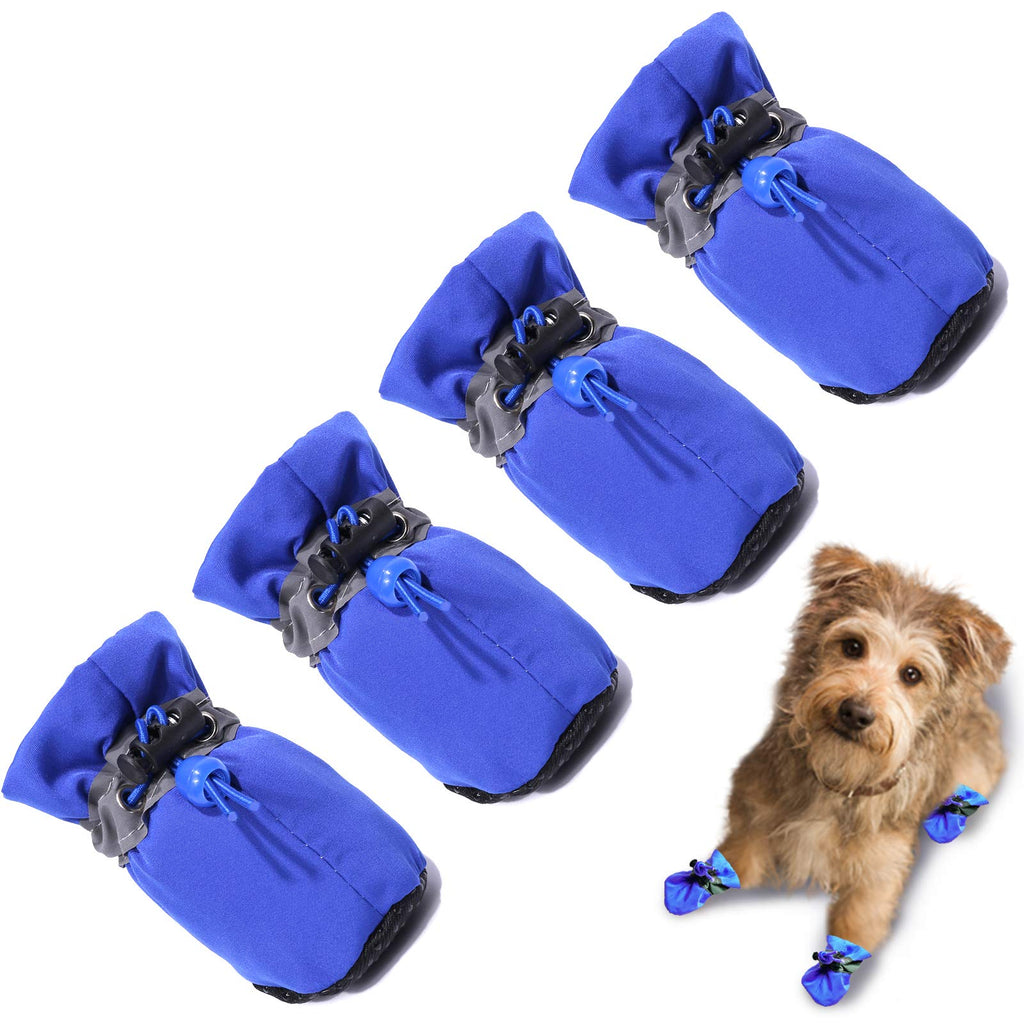 Dog Shoes for Hot Pavement, Summer Dog Boots & Paw Protector, Anti-Slip Sole Dog Booties with Reflective Straps Dog for Small Medium Dogs 4PCS (A-Pink, Size 3: 1.37"(Width))