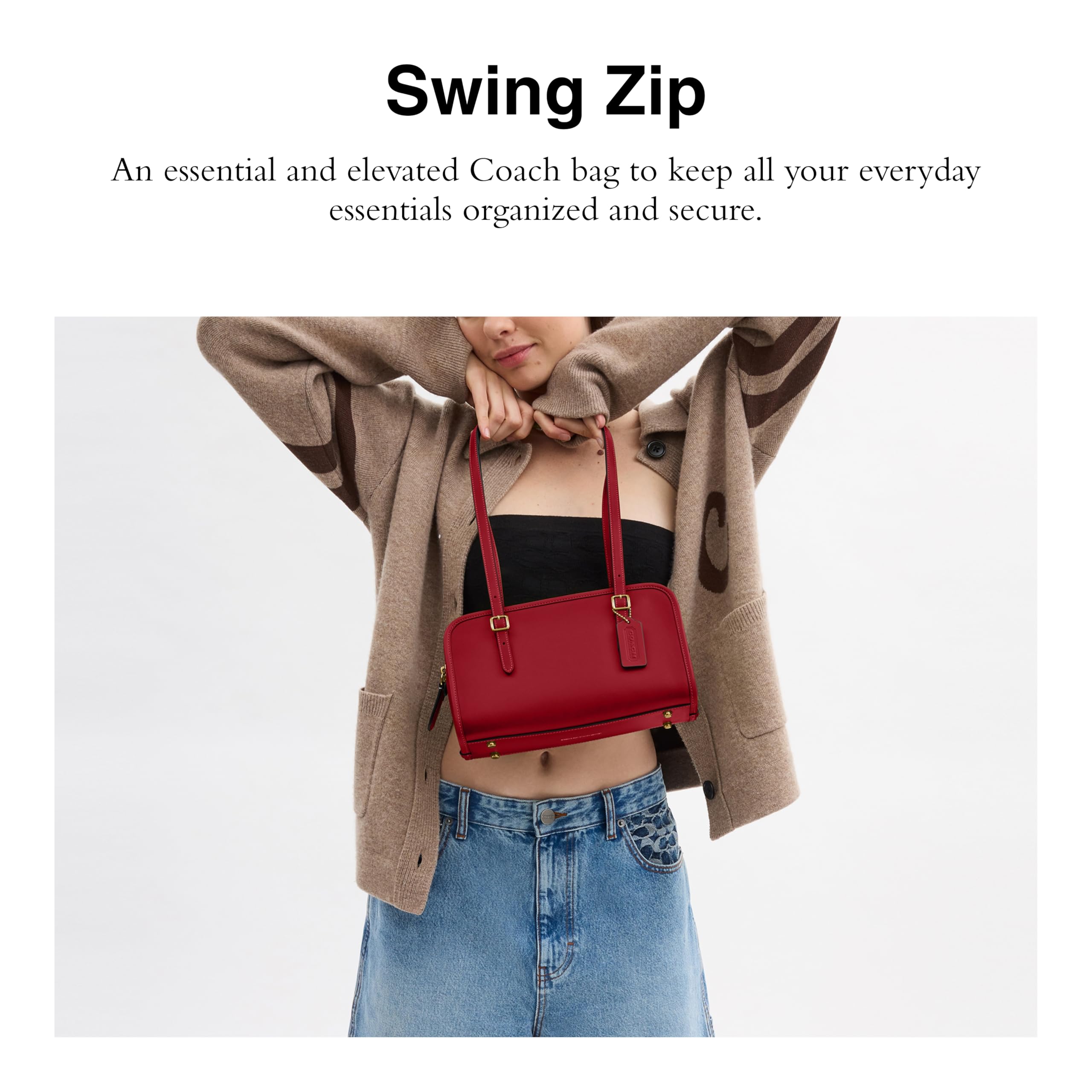 COACH Swing Zip Bag with Grommets