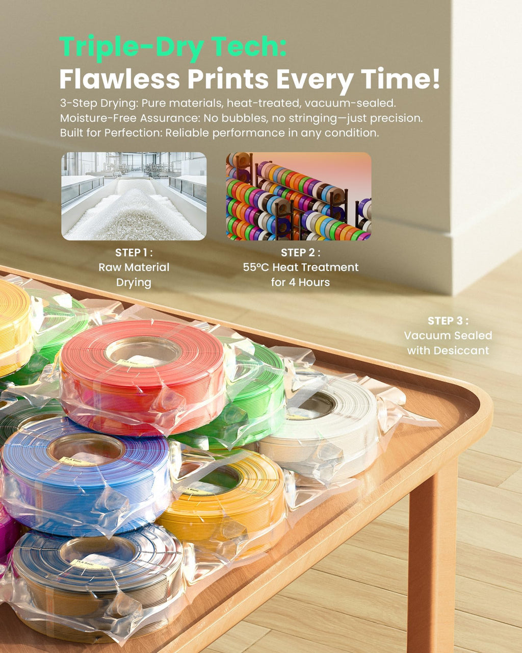 PLA Filament 1.75mm PLA 3D Printer Filament(Refill),10kg Refill for Reusable Spools(22lbs), Black+White+Ash Grey+Red+Yellow+Dark Blue+Green+Purple+Orange+Pink
