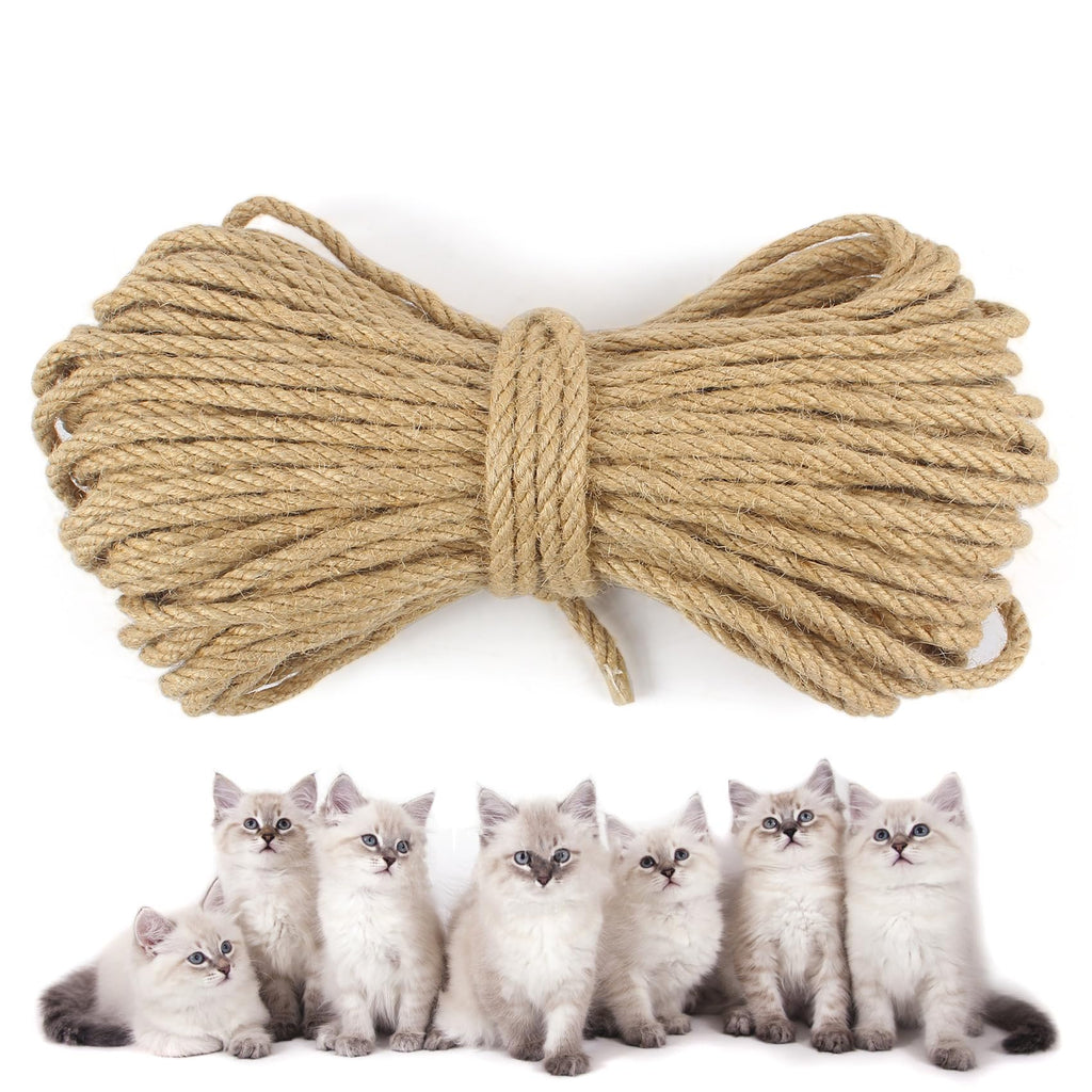 Manila Rope 2 Inch X 50 Ft, Thick Hemp Rope 4 Strand Twisted, Natural Hemp for Crafts Heavy Duty Multipurpose for Swing Bed, Camping, Tug of War, Docks, DIY Projects.