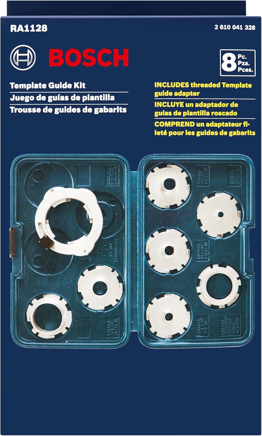 BOSCH 8-Piece Router Template Guide Set RA1128