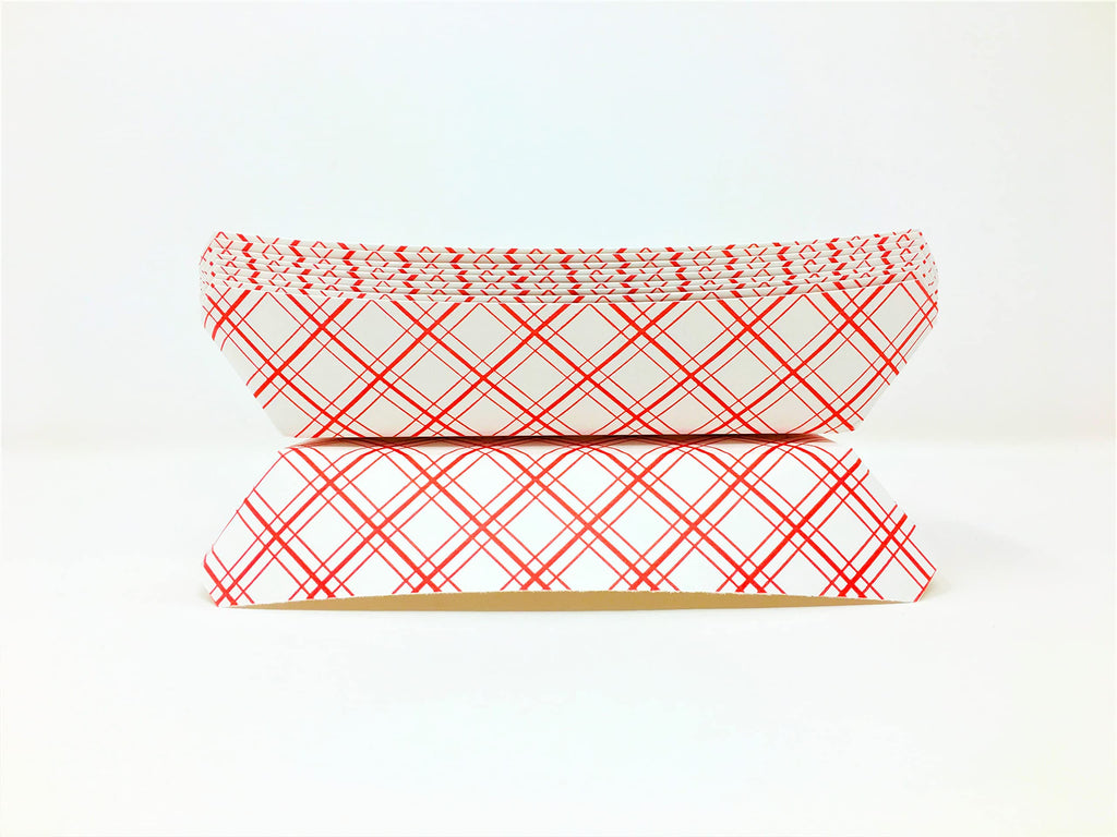 Mr Miracle 7 Inch Paper Hot Dog Tray in Kraft Paper. Pack of 25. Disposable, Recyclable and Fully Biodegradable. Made in USA