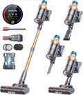 Cordless Vacuum Cleaner, 650W 55KPA 70 Mins Runtime Self-Standing Vacuum Cleaners for Home, Stick Vacuum with Charging Dock Station Removable Battery, Handheld Vacuum for Pet Hair/Carpet/Floor
