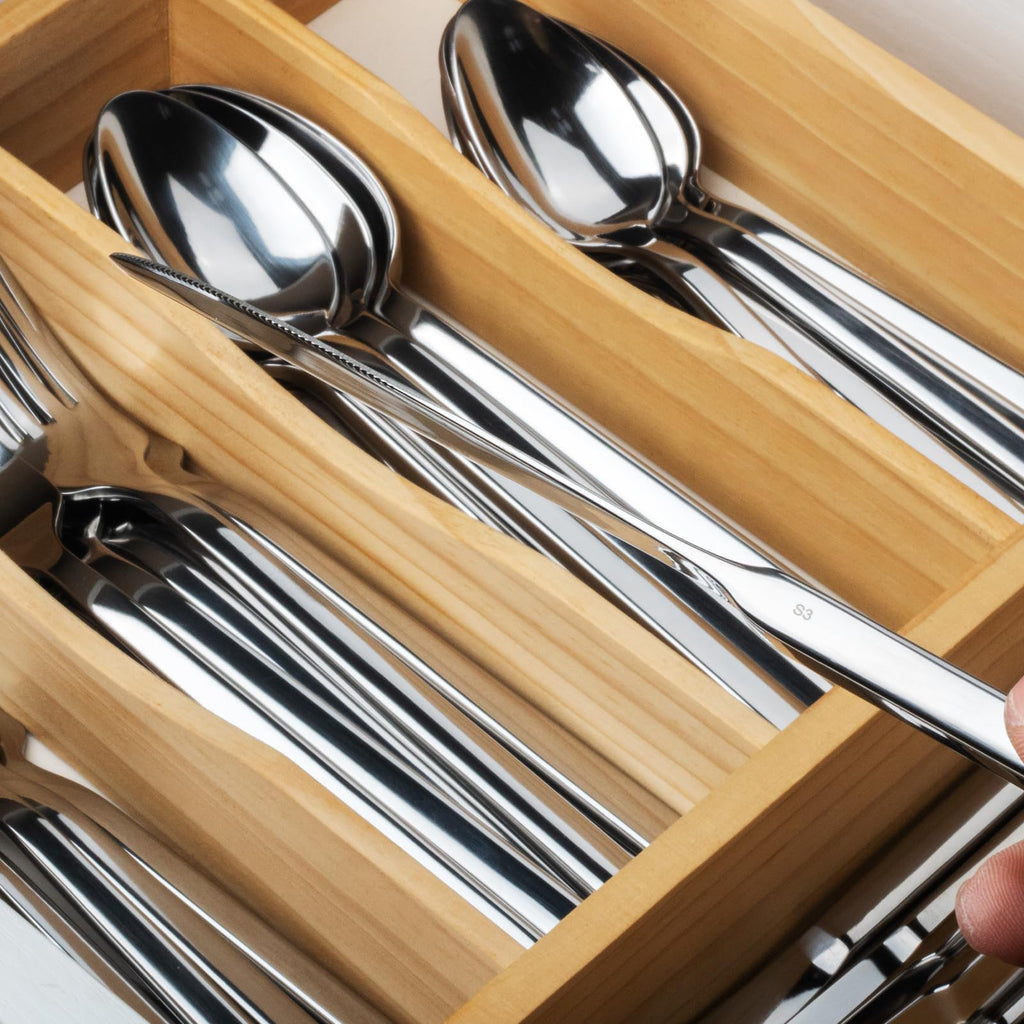 Alata Cube Black 20-Piece Forged Silverware Set Stainless Steel Flatware Set,Service for 4,Matte Satin Polished Cutlery Set,Dishwasher Safe