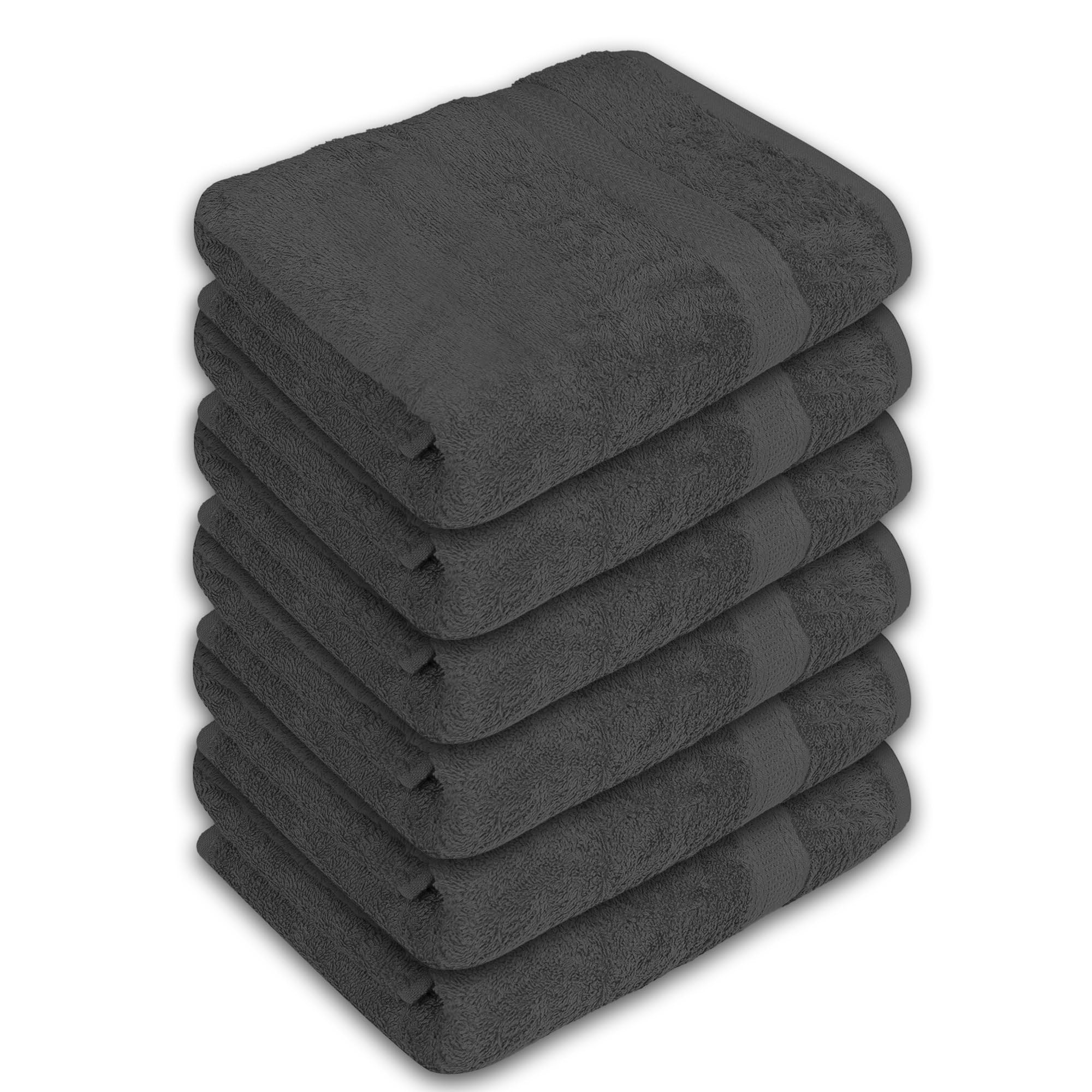 Medium Bath Towels Pack of 6 – 24x48 Inches – Soft, Quick Dry & Highly Absorbent – 100% Cotton Towels for Bathroom, Spa, Gym & Hotel – Aqua Blue