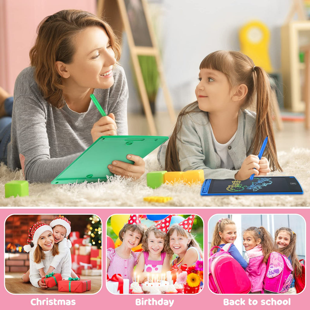 Zhehao 32 Pcs LCD Writing Tablet for Kids Bulk 8.5 Inch Colorful Doodle Board Tablet Erasable Doodle Pad Educational Toy Birthday Easter Gift for Boys Girl Age 3-10(Black)