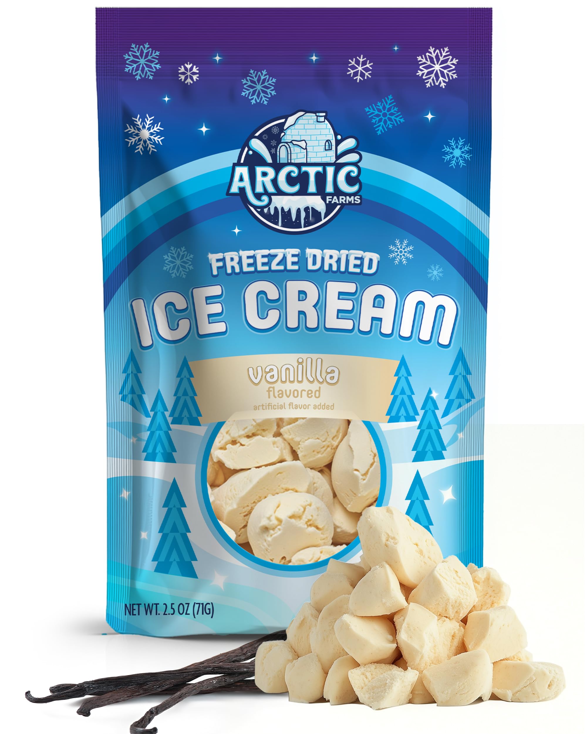 Arctic Farms Freeze Dried Ice Cream Bits Bagged and Boxed - Does Not Melt (1lb, S'mores)